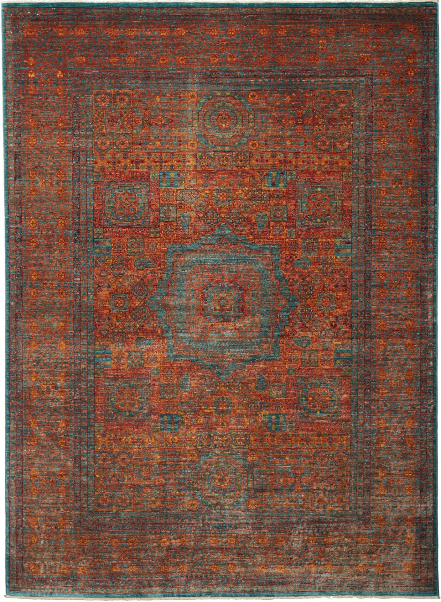 Orientteppich Mamluk 171 x 231 cm, hochwertige Schurwolle, handgeknüpft