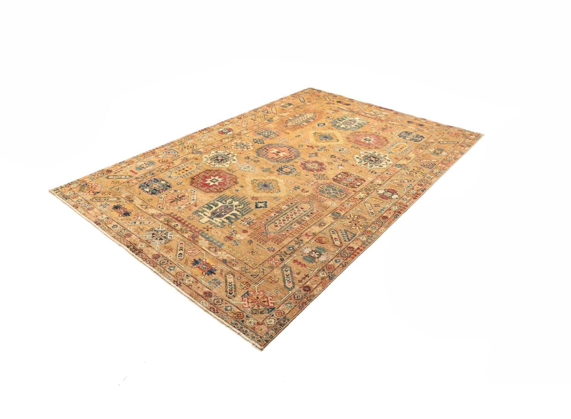 Orientteppich Samarkand 170 x 243 cm, handgeknüpft, Wolle, bunt