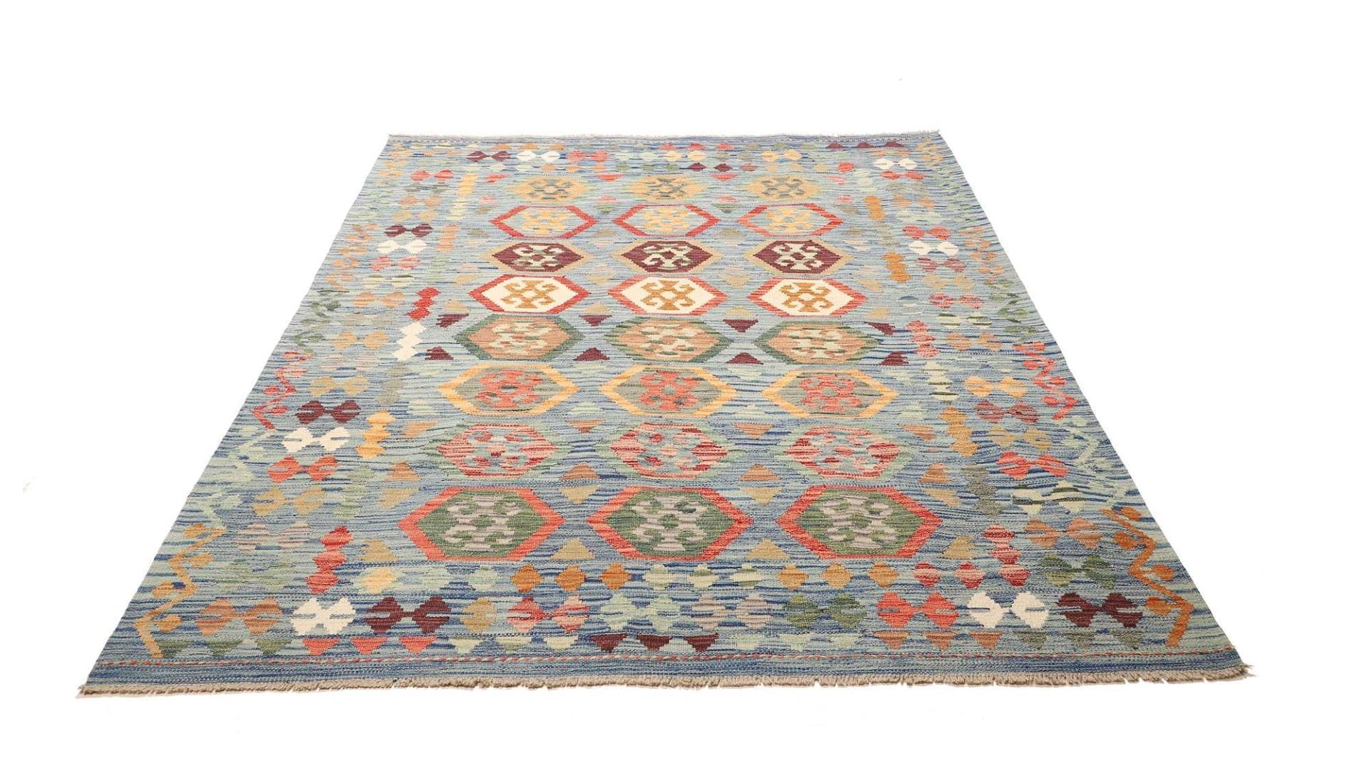 Orientteppich Kelim 173 x 230cm, Schurwolle, handgewebt