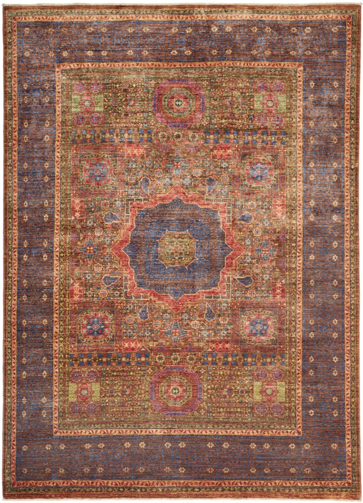 Mamluk Orientteppich 172 x 234cm, Seide, handgeknüpft