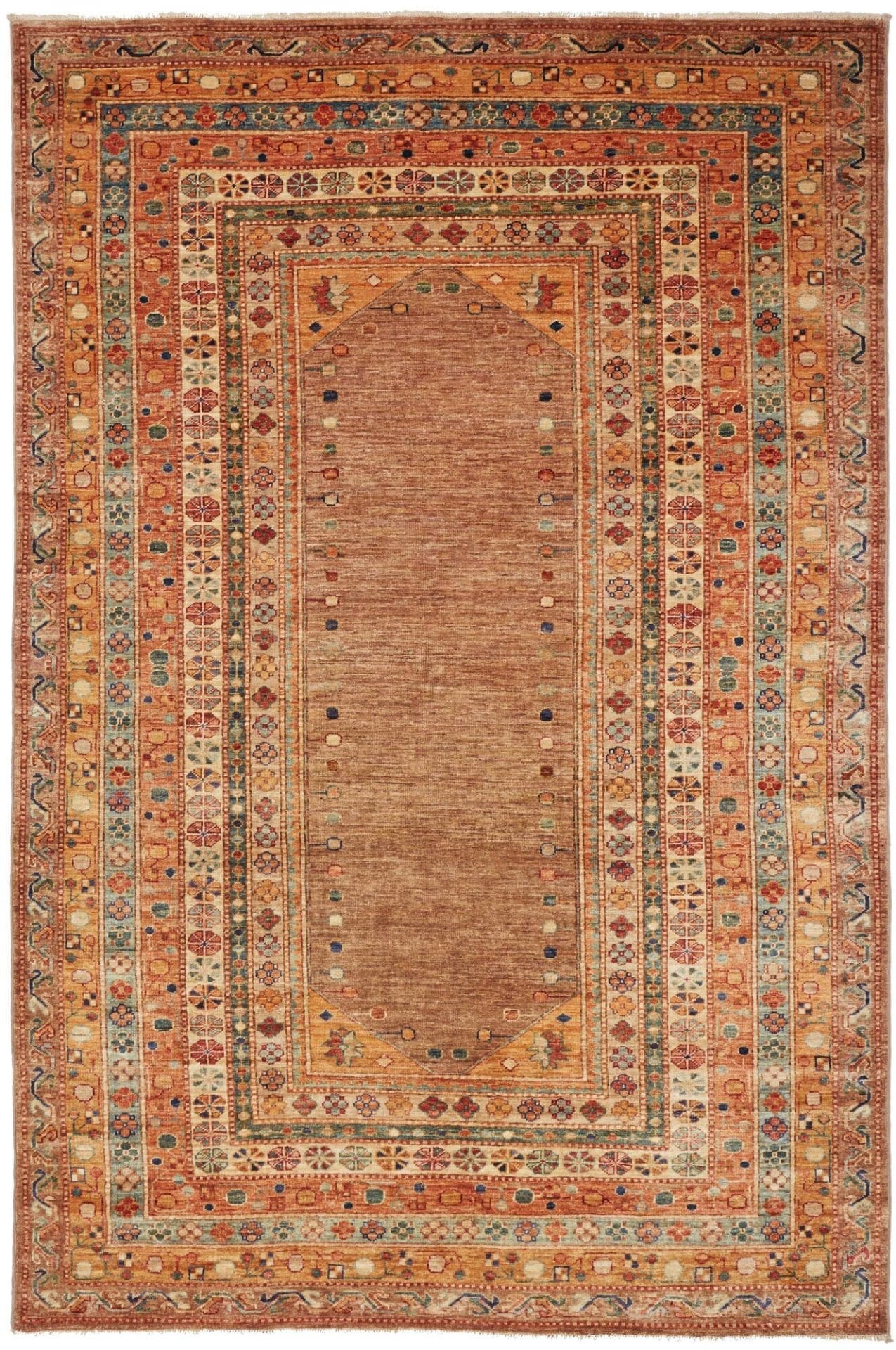 Orientteppich Kazak 161 x 240cm, Schurwolle, handgeknüpft