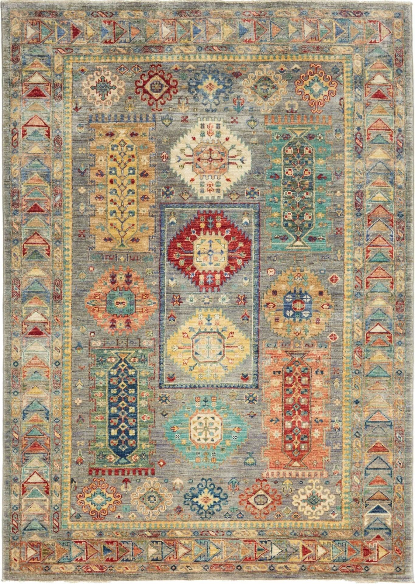 Samarkand Orientteppich 168 x 238 cm, handgeknüpft, Schurwolle