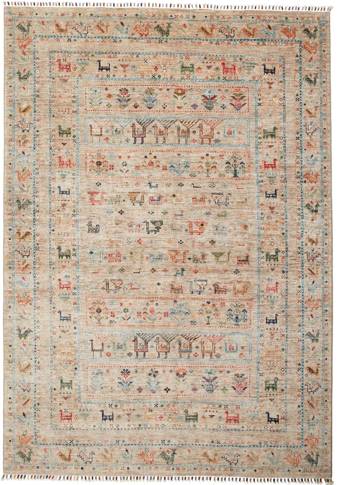 Samarkand Orientteppich 171 x 239cm, handgeknüpft, Schurwolle
