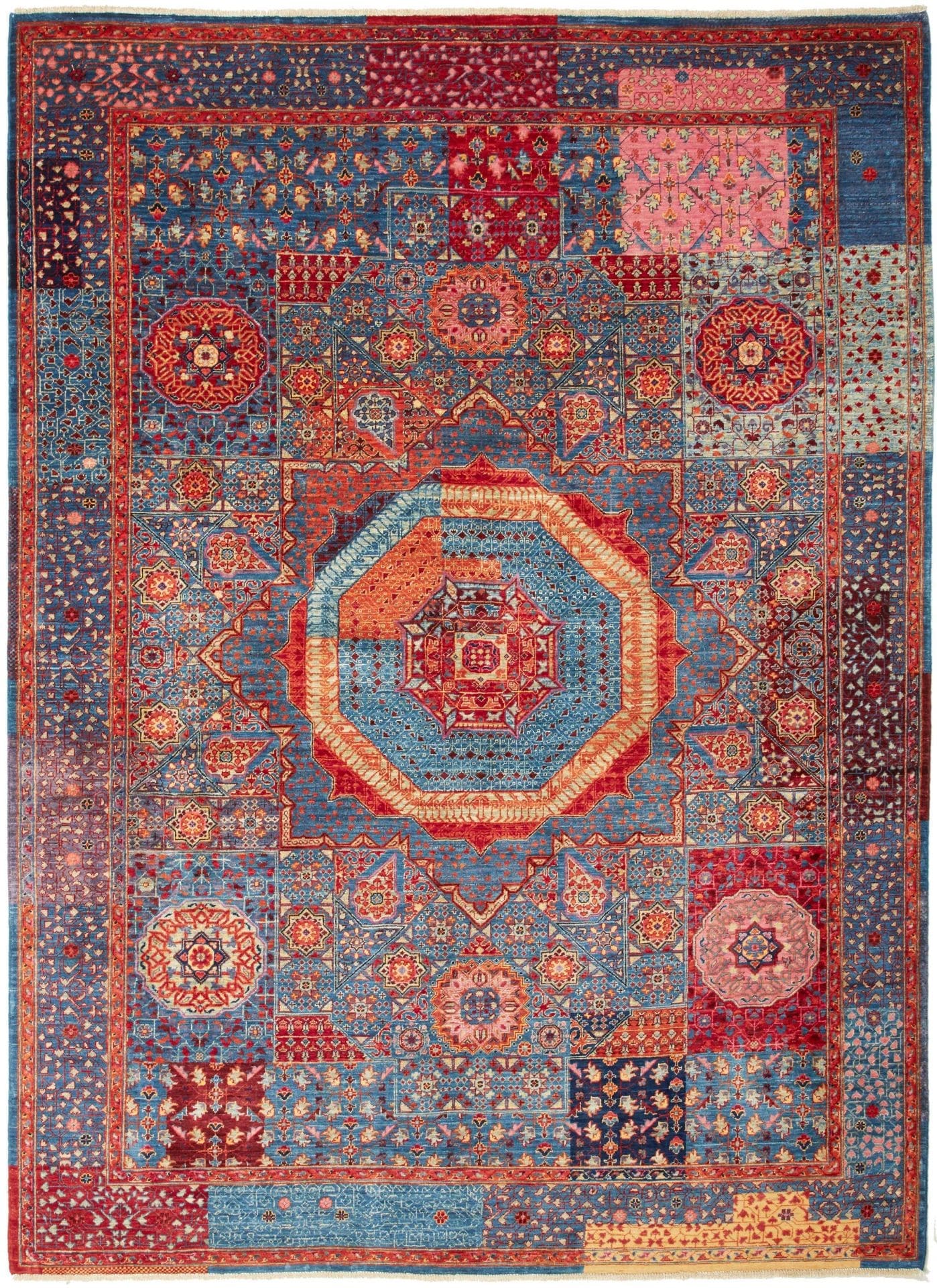 Mamluk Orientteppich 176 x 239 cm, handgeknüpft aus Wolle