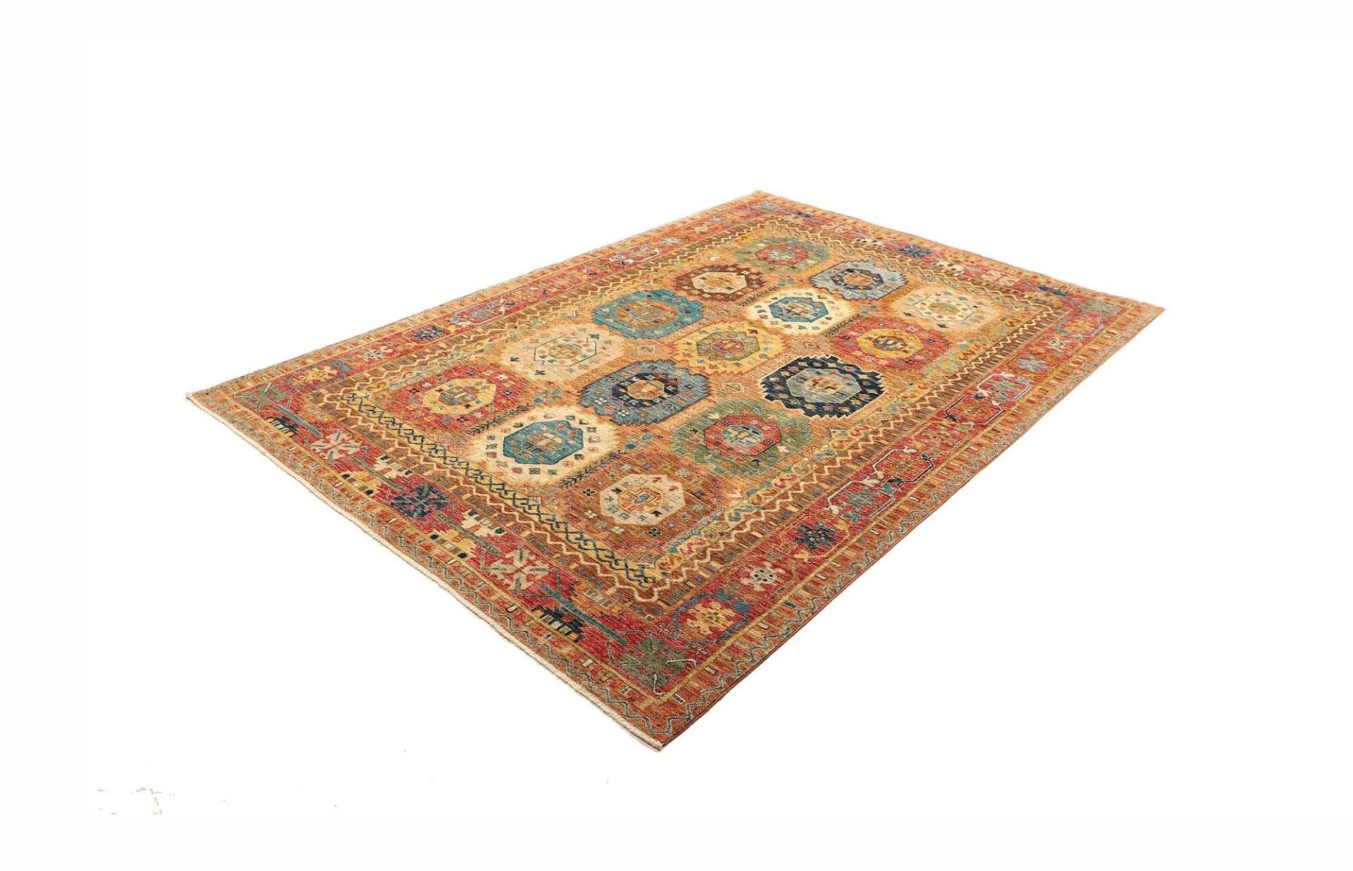 Samarkand Orientteppich 175 x 233cm, handgeknüpft, Schurwolle