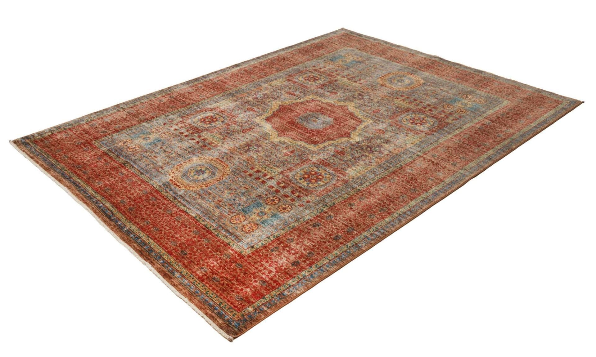 Mamluk Orientteppich 176 x 237 cm aus Schurwolle, handgeknüpft