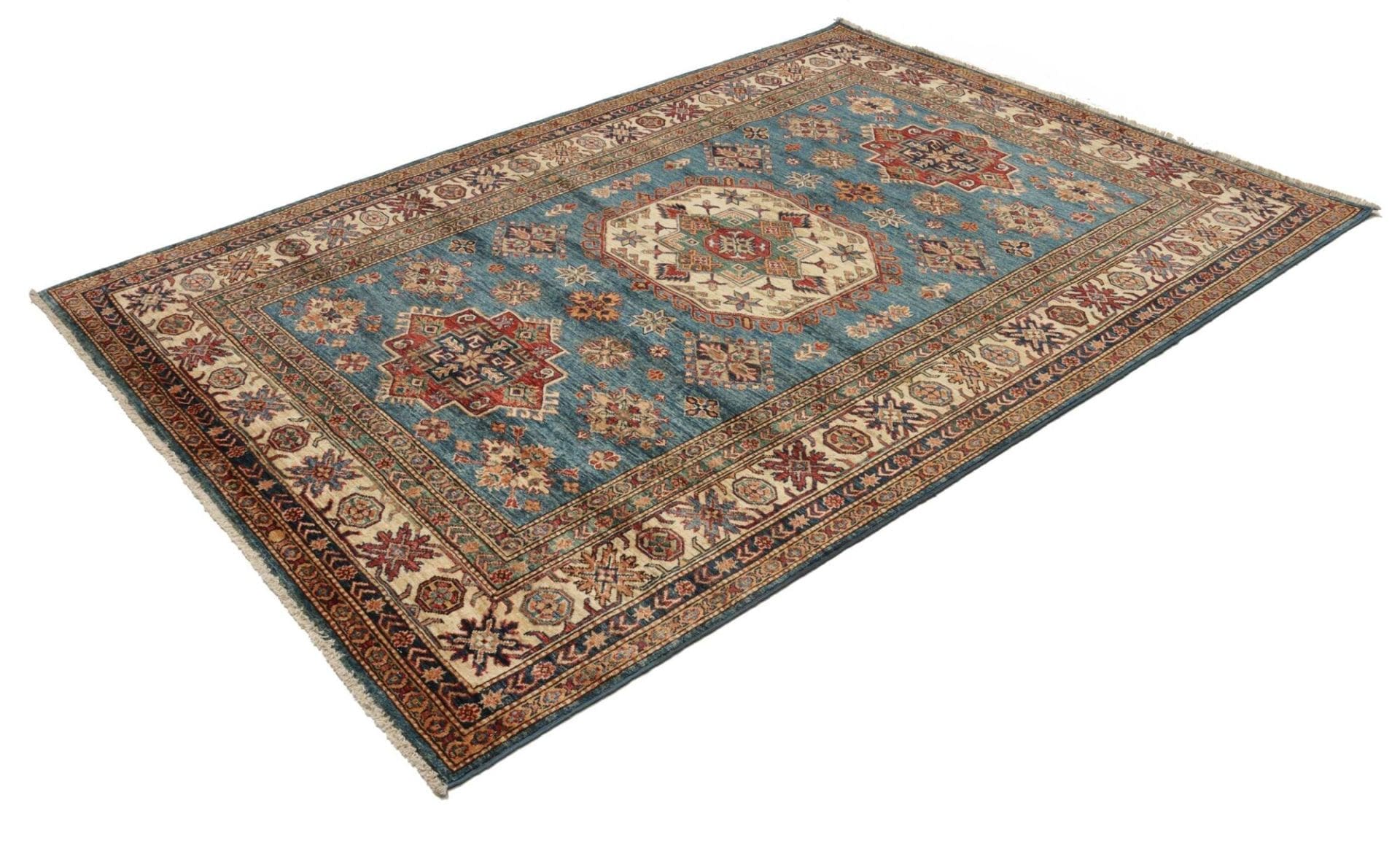 Orientteppich Kazak 175 x 240cm, geometrische Muster, handgeknüpft