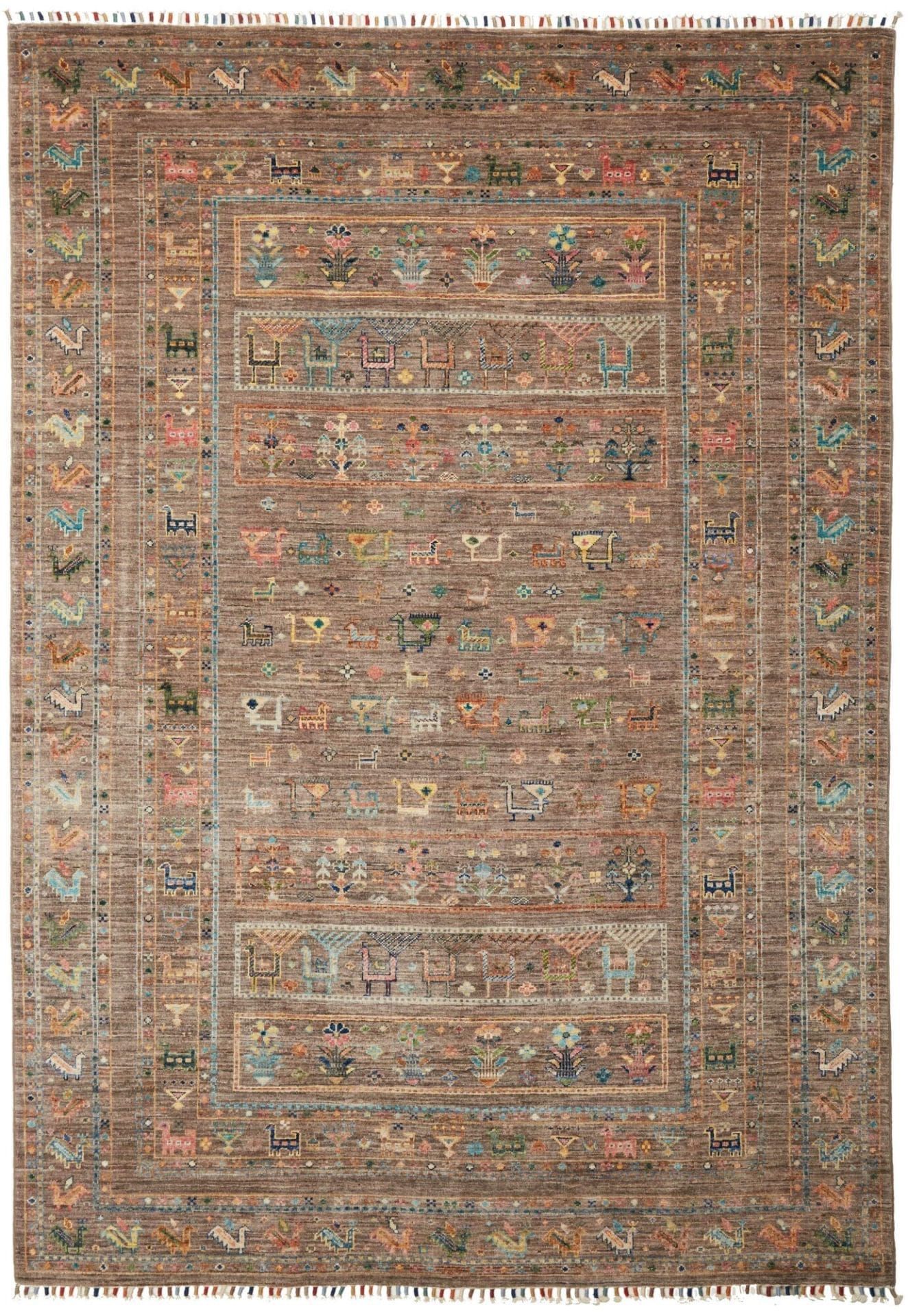 Orientteppich Samarkand 173 x 241 cm, handgeknüpft, Wolle