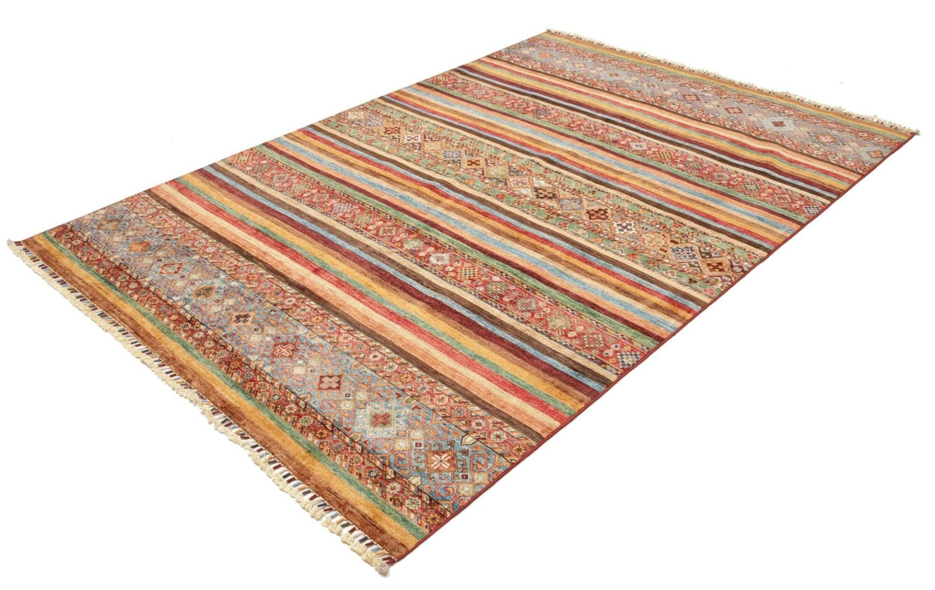 Samarkand Teppich 176 x 250cm, Schurwolle, handgeknüpft, Orientteppich