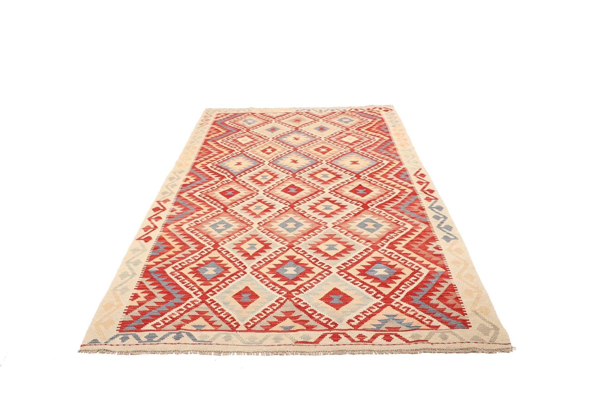 Kelim Teppich 170 x 244 cm, handgewebt, rustikales Flair, Wolle