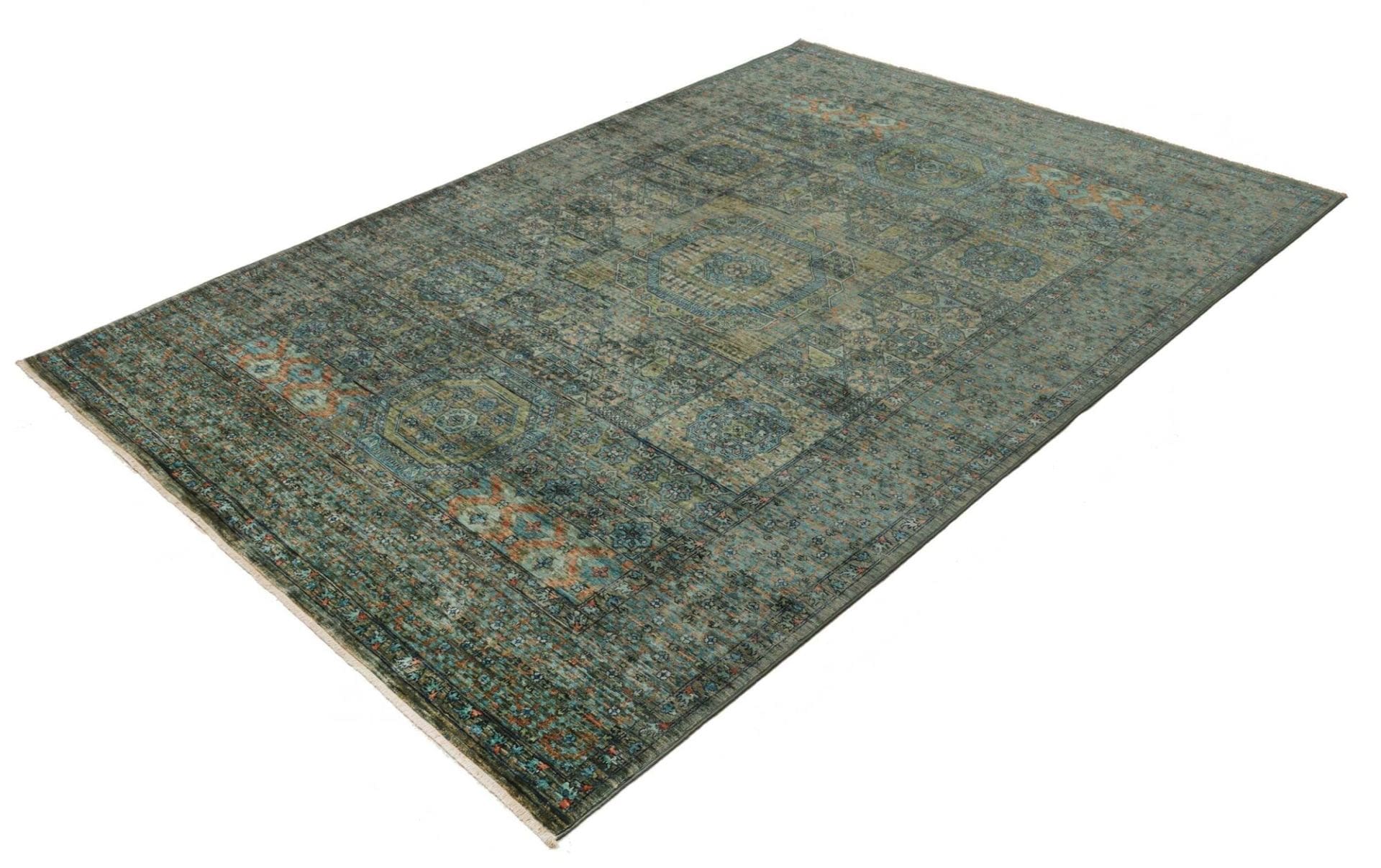 Mamluk Orientteppich 171 x 240 cm, handgeknüpft, Seide/Wolle
