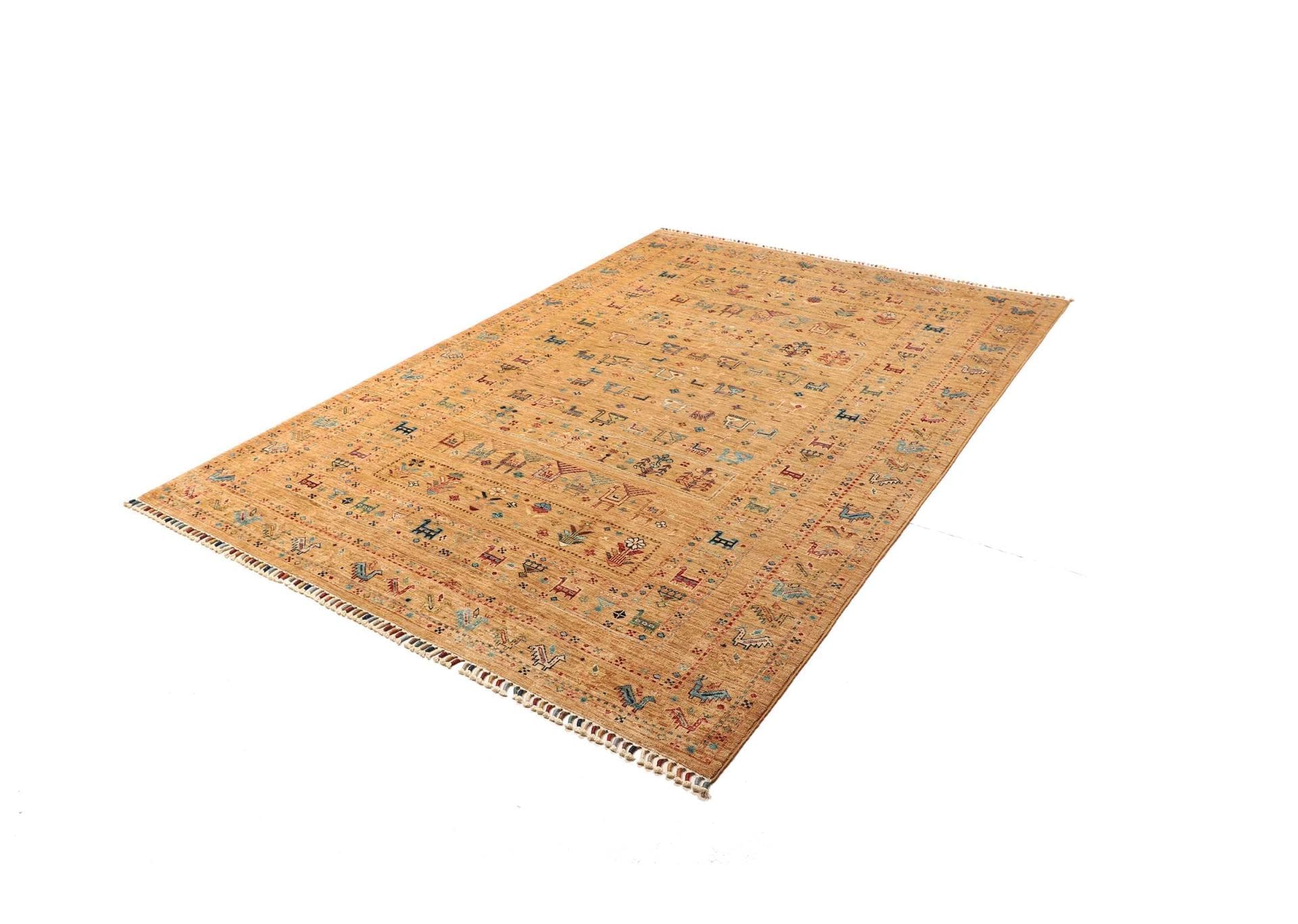 Samarkand Orientteppich 171 x 243cm farbenfroh handgeknüpft