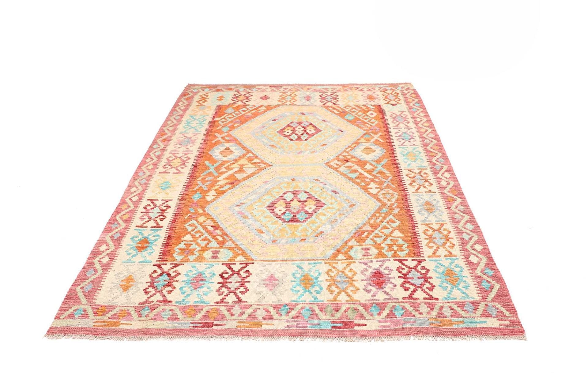 Orientteppich Kelim 161 x 215 cm aus Schurwolle, handgewebt