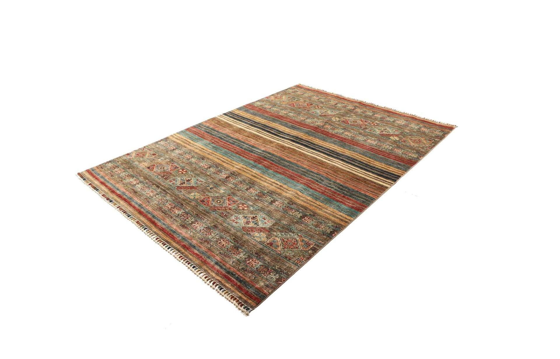 Samarkand Orientteppich 171 x 232cm aus Schurwolle, handgeknüpft