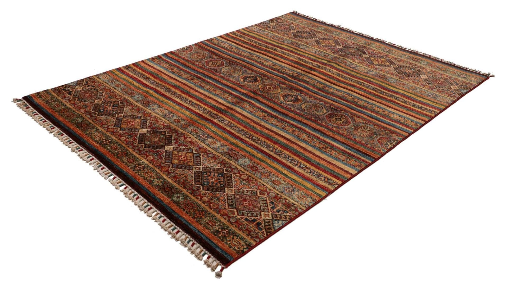 Samarkand Orientteppich 176 x 228cm, Schurwolle, handgeknüpft
