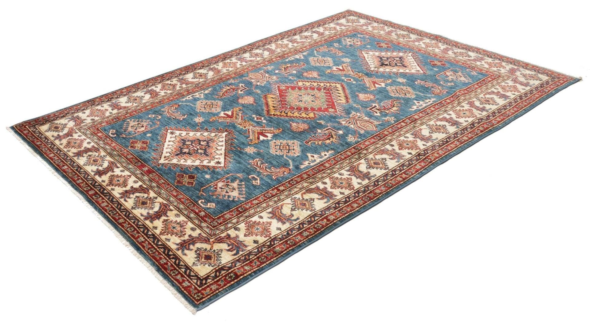 Kazak Orientteppich 175 x 243cm, handgeknüpft, Schurwolle, Rarität