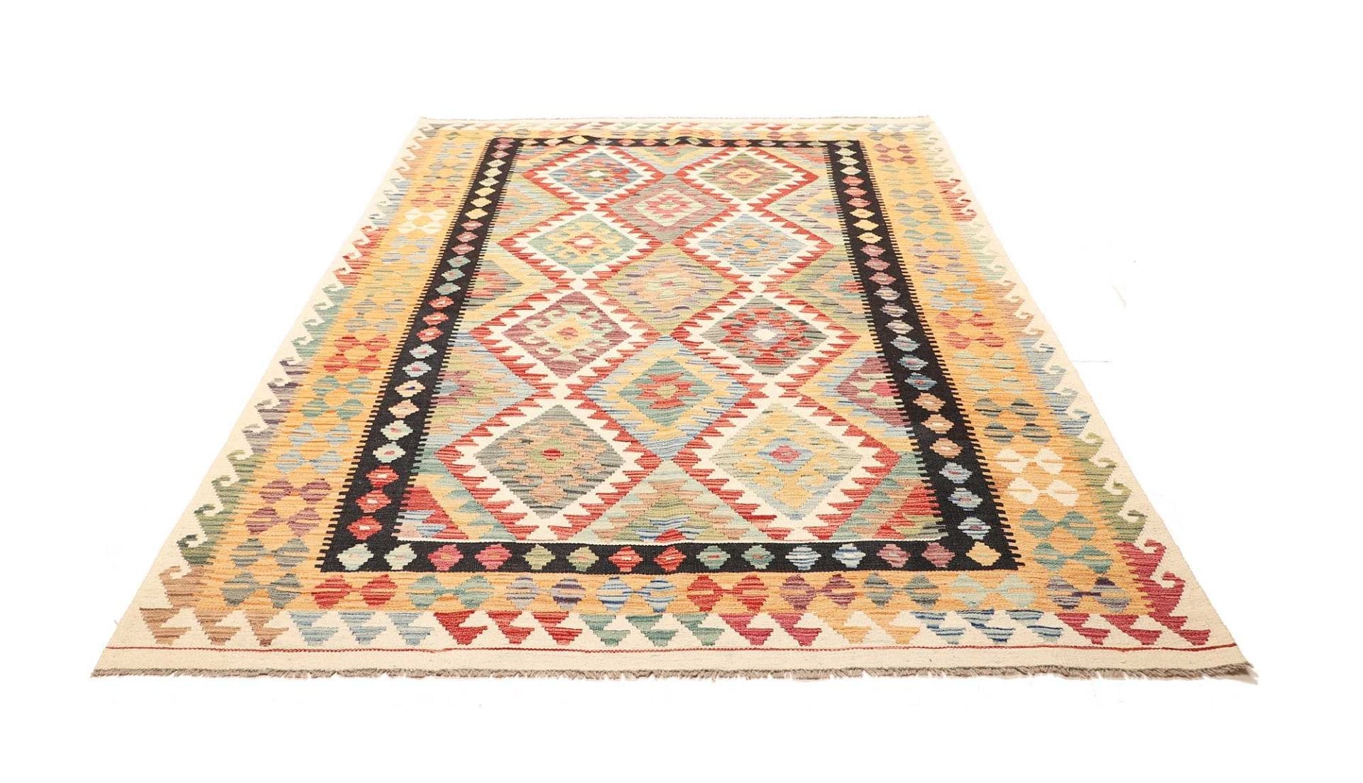 Orientteppich 173 x 237cm aus Schurwolle, handgewebt, Kelim