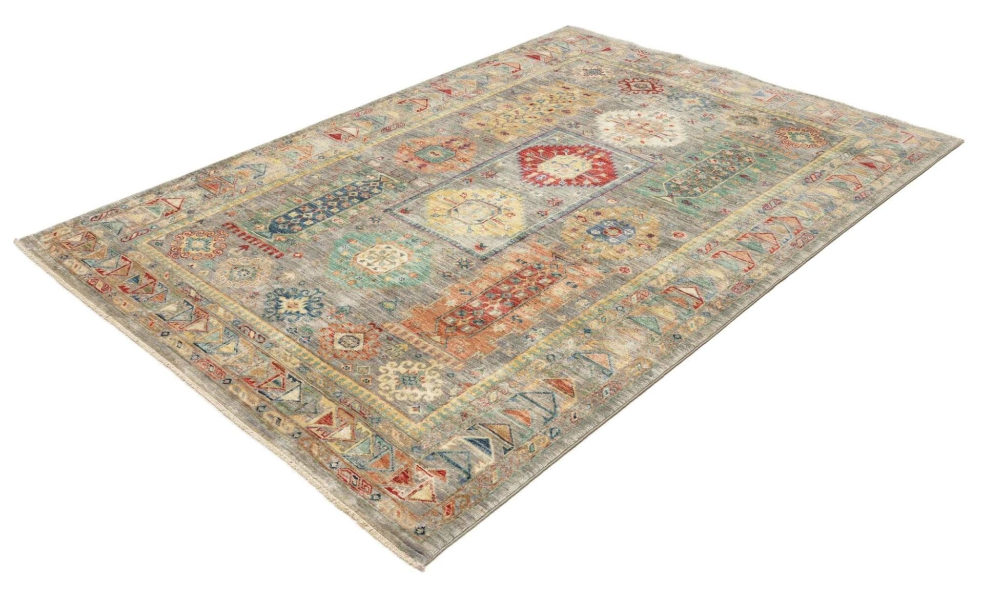 Samarkand Orientteppich 168 x 238 cm, handgeknüpft, Schurwolle