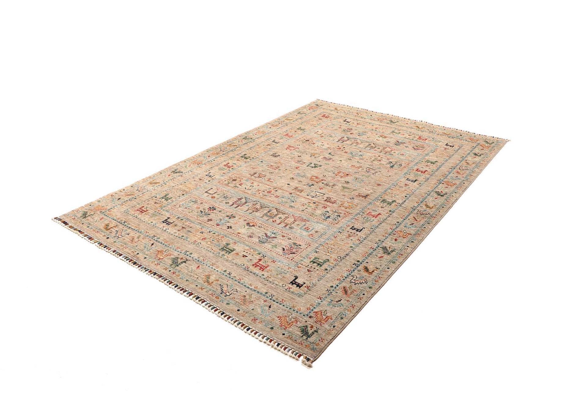 Samarkand Orientteppich 171 x 239cm, handgeknüpft, Schurwolle