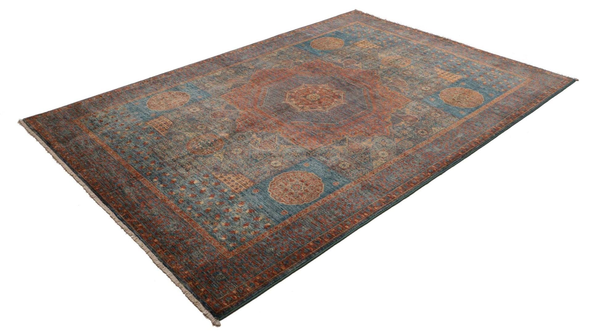 Mamluk Orientteppich 177 x 247 cm | Handgeknüpft aus Wolle