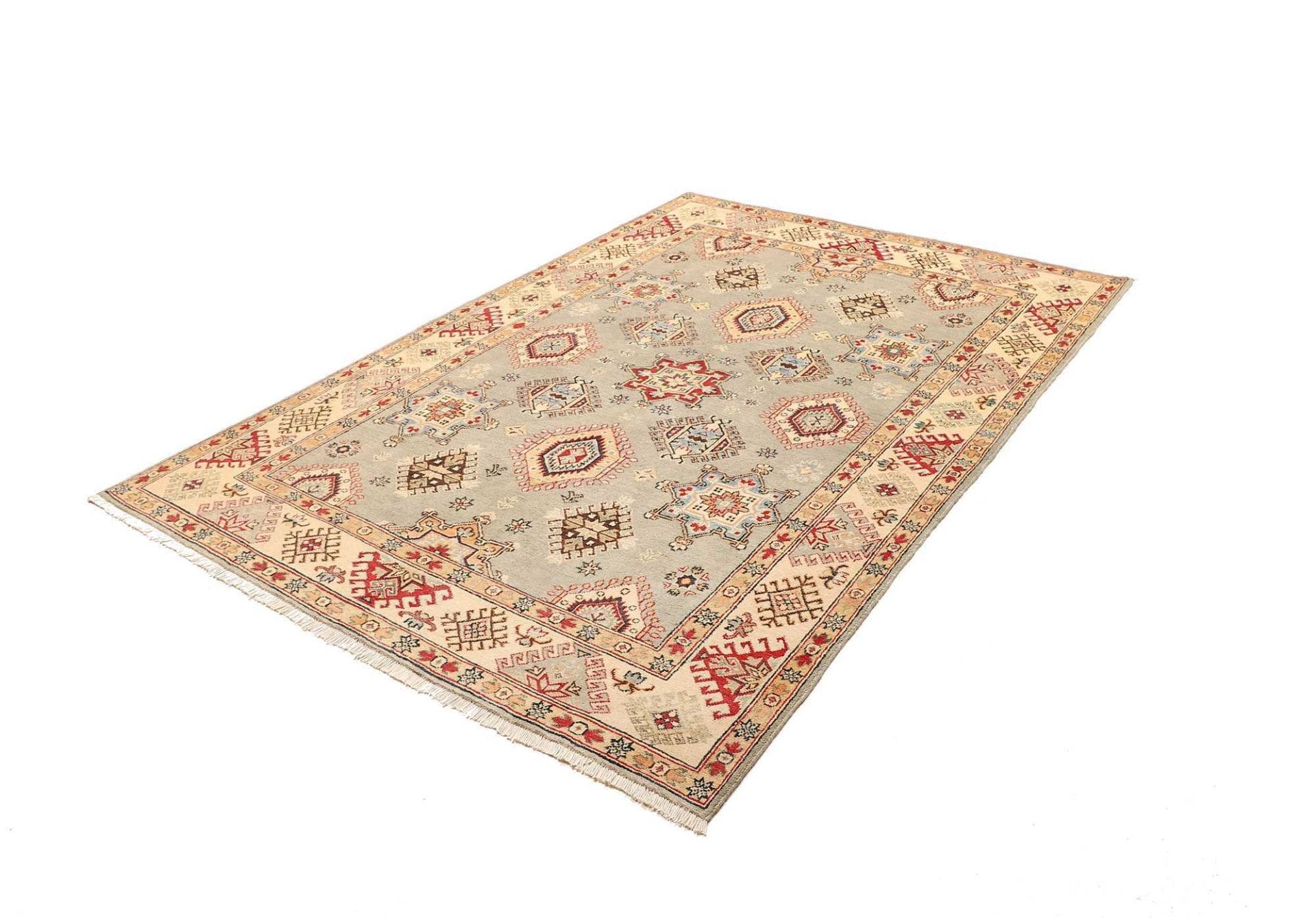 Kazak Teppich 163 x 231cm, geometrisches Muster, handgeknüpft