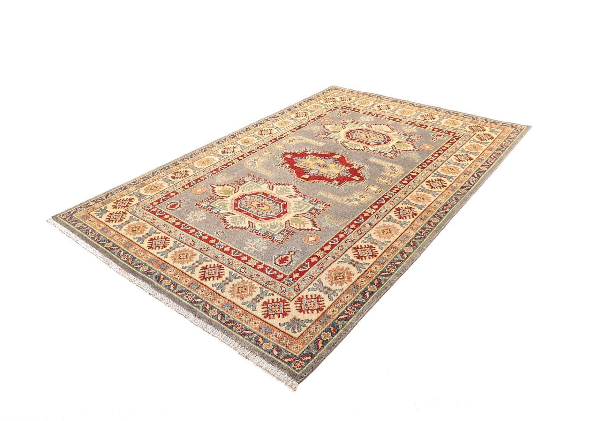 Orientteppich Kazak 166 x 241 cm - Handgeknüpft, geometrische Muster