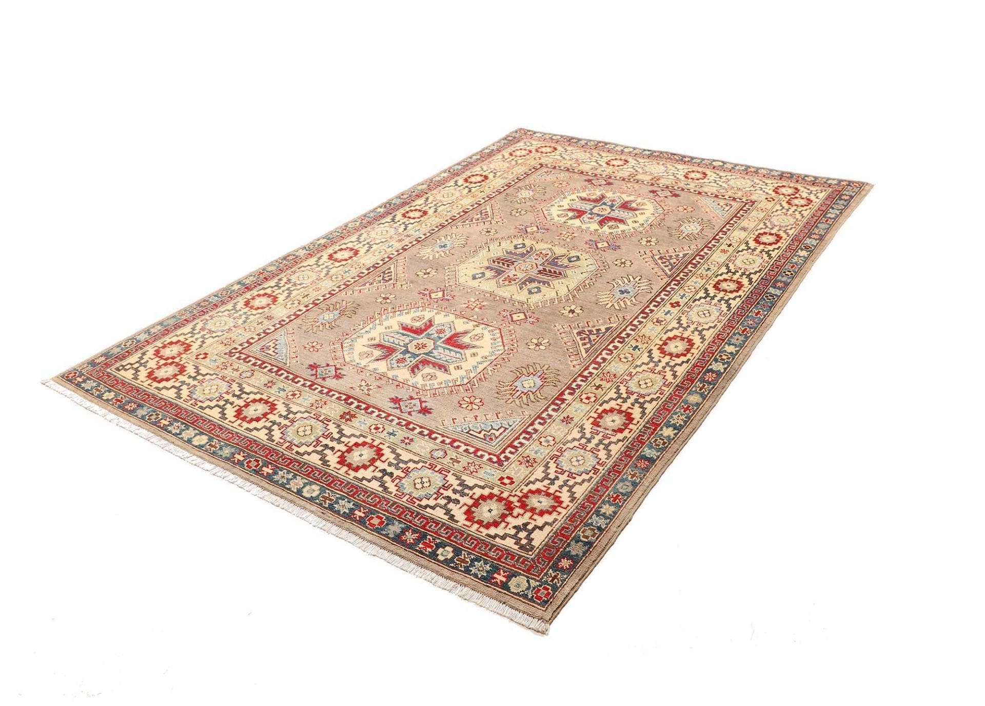 Orientteppich Kazak 170 x 242cm | Handgeknüpft, Geometrisches Muster