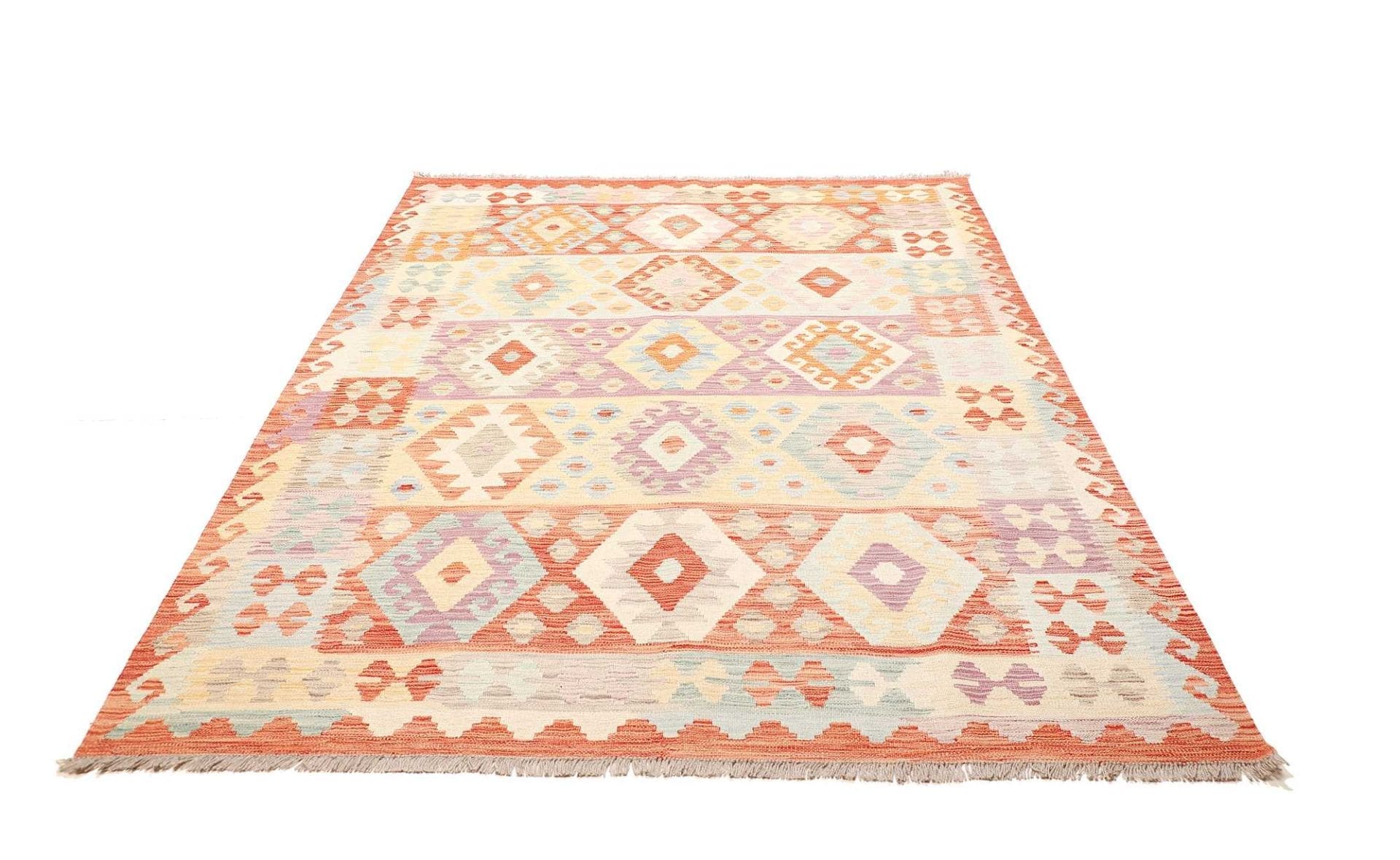 Afghanischer Kelim 173 x 246cm – Handgewebt, Schurwolle, rustikaler Stil