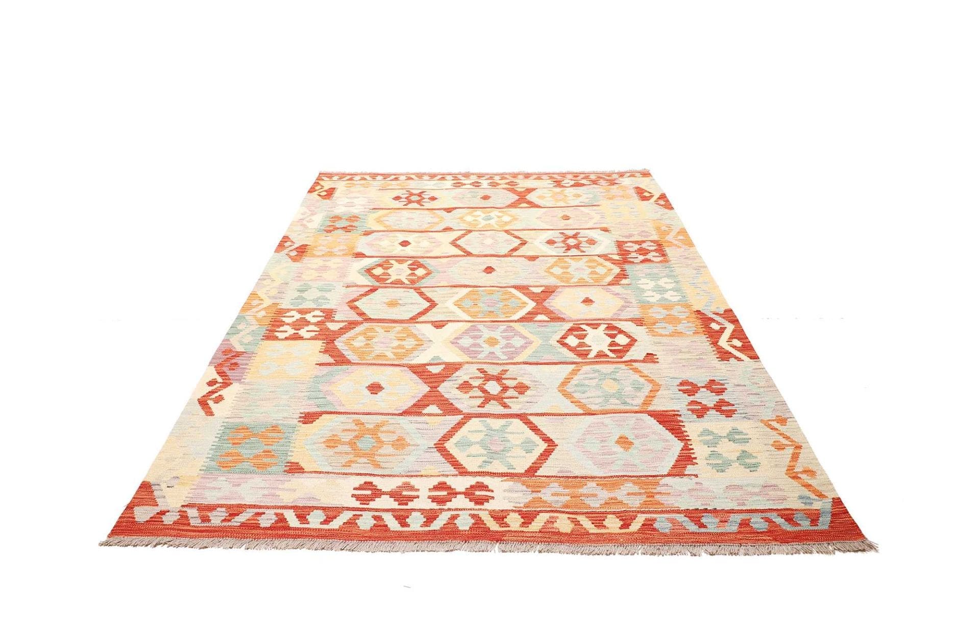 Kelim Teppich 172 x 246 cm - Afghanischer Schurwolle handgewebt
