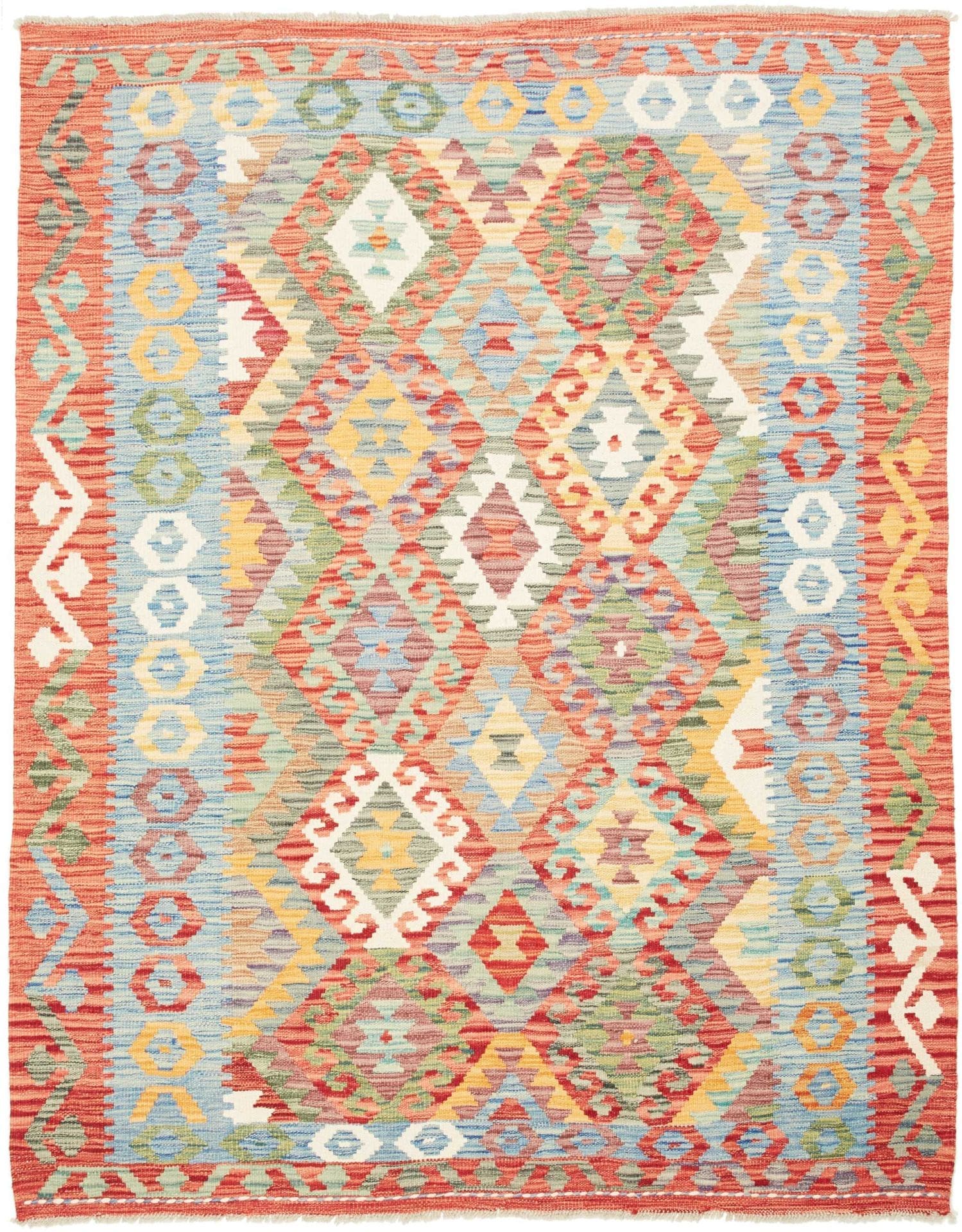 Handgewebter Kelim 161 x 198 cm aus Schurwolle – Orientteppich