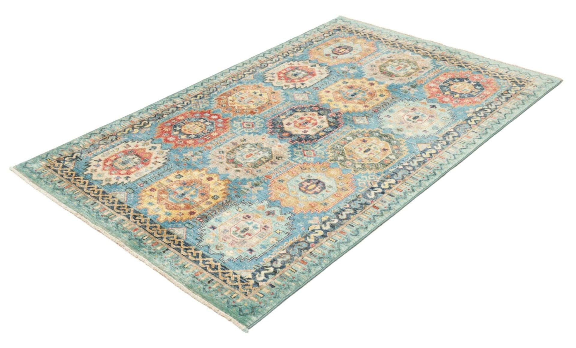 Samarkand Tribal Teppich 124 x 187cm, handgeknüpft, Wolle