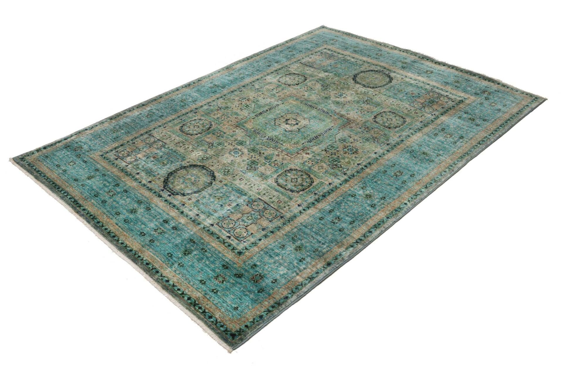 Mamluk Orientteppich 146 x 201 cm - Handgeknüpft, Schurwolle