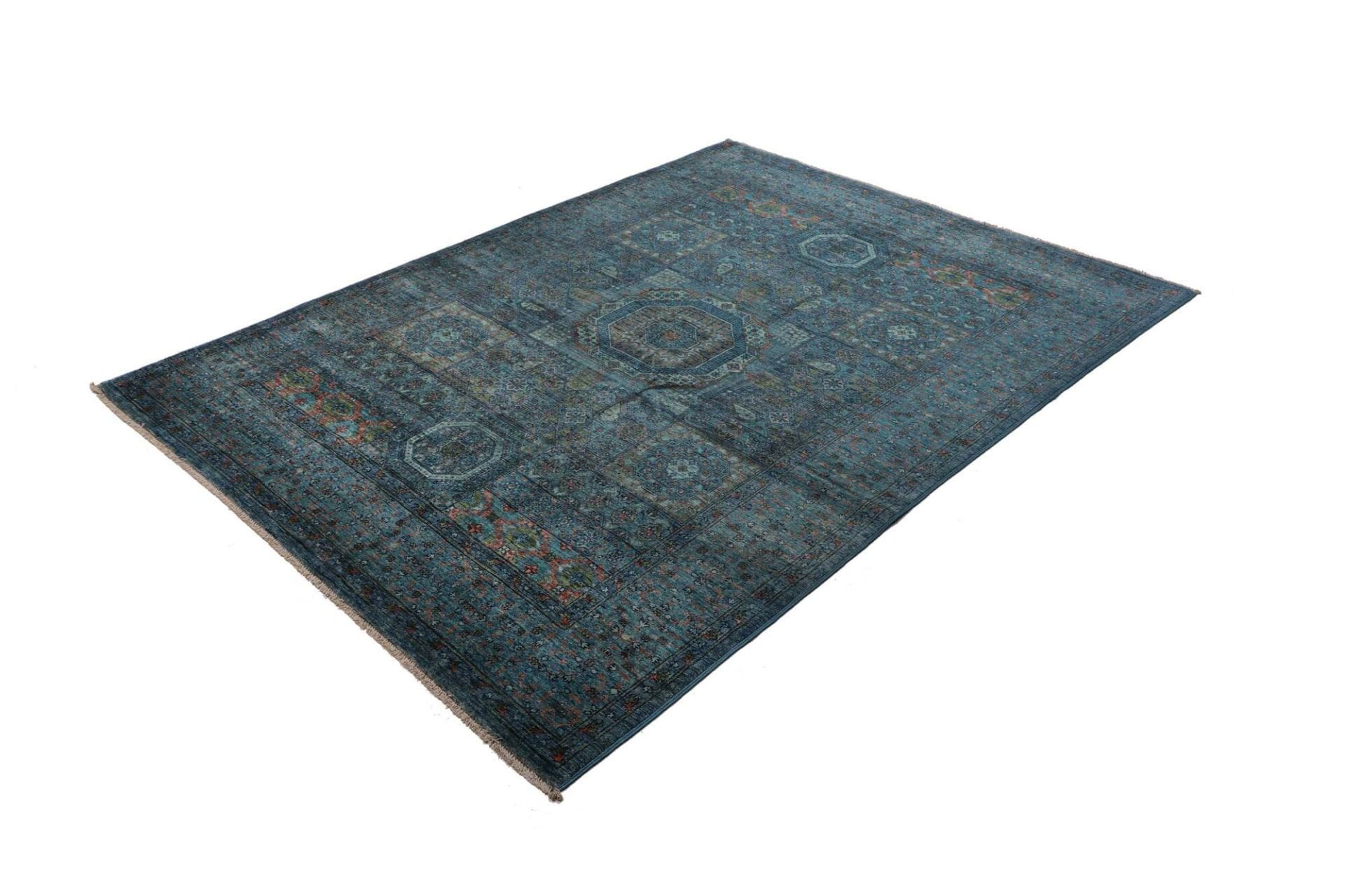 Mamluk Teppich 153 x 200cm aus Schurwolle, handgeknüpft, Orientteppich
