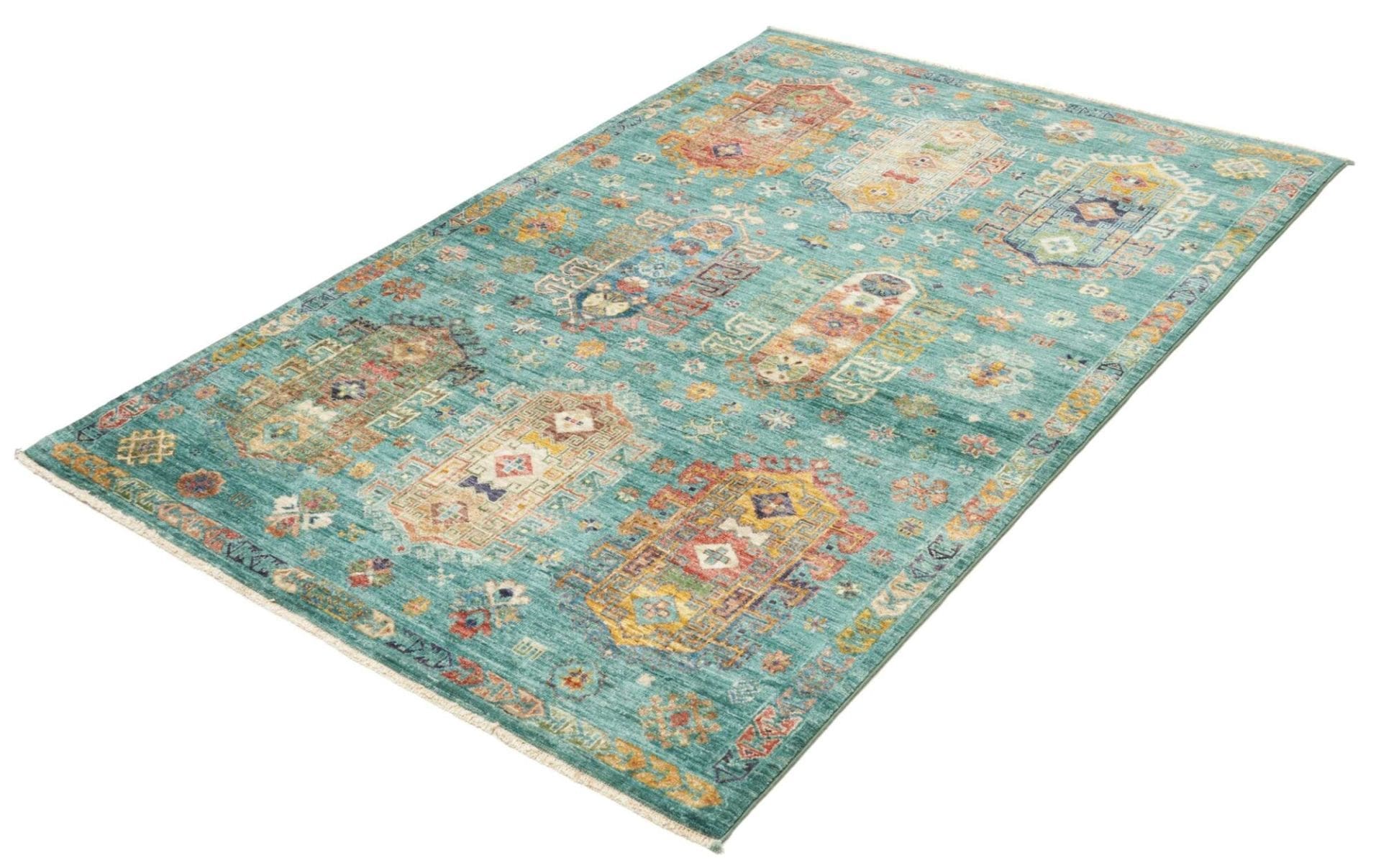 Samarkand Orientteppich 129 x 189 cm handgeknüpft, Schurwolle