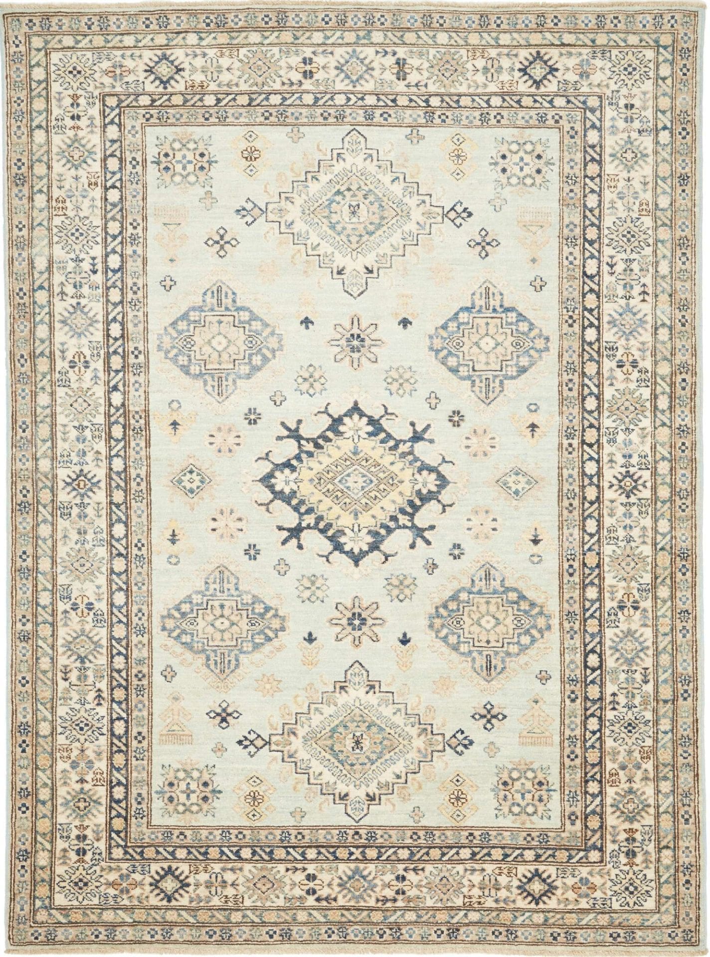 Kazak Teppich 156 x 205 cm - Handgeknüpft aus Schurwolle