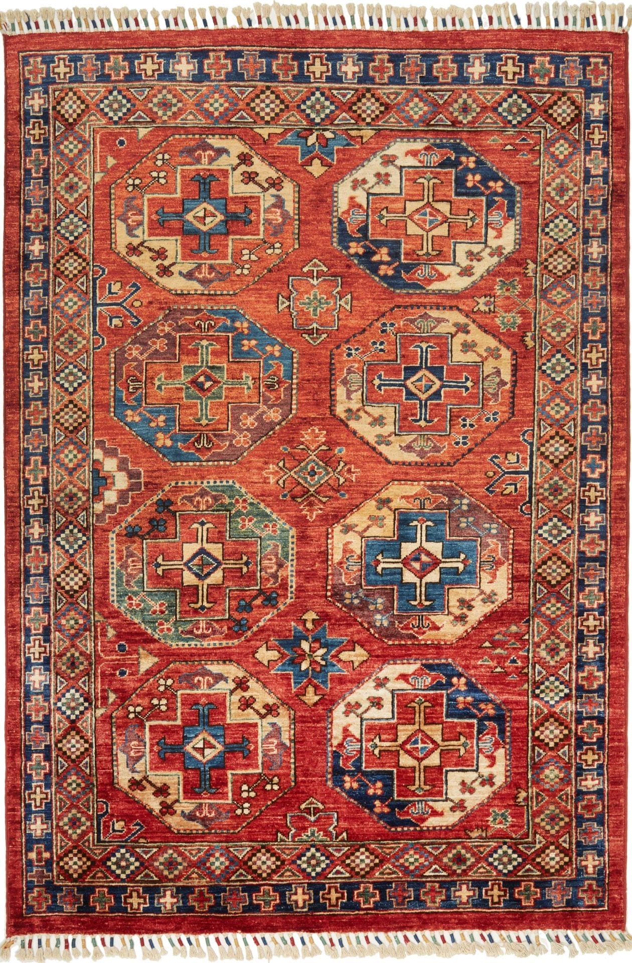 Ziegler Orientteppich 123 x 178cm aus Schurwolle, handgeknüpft