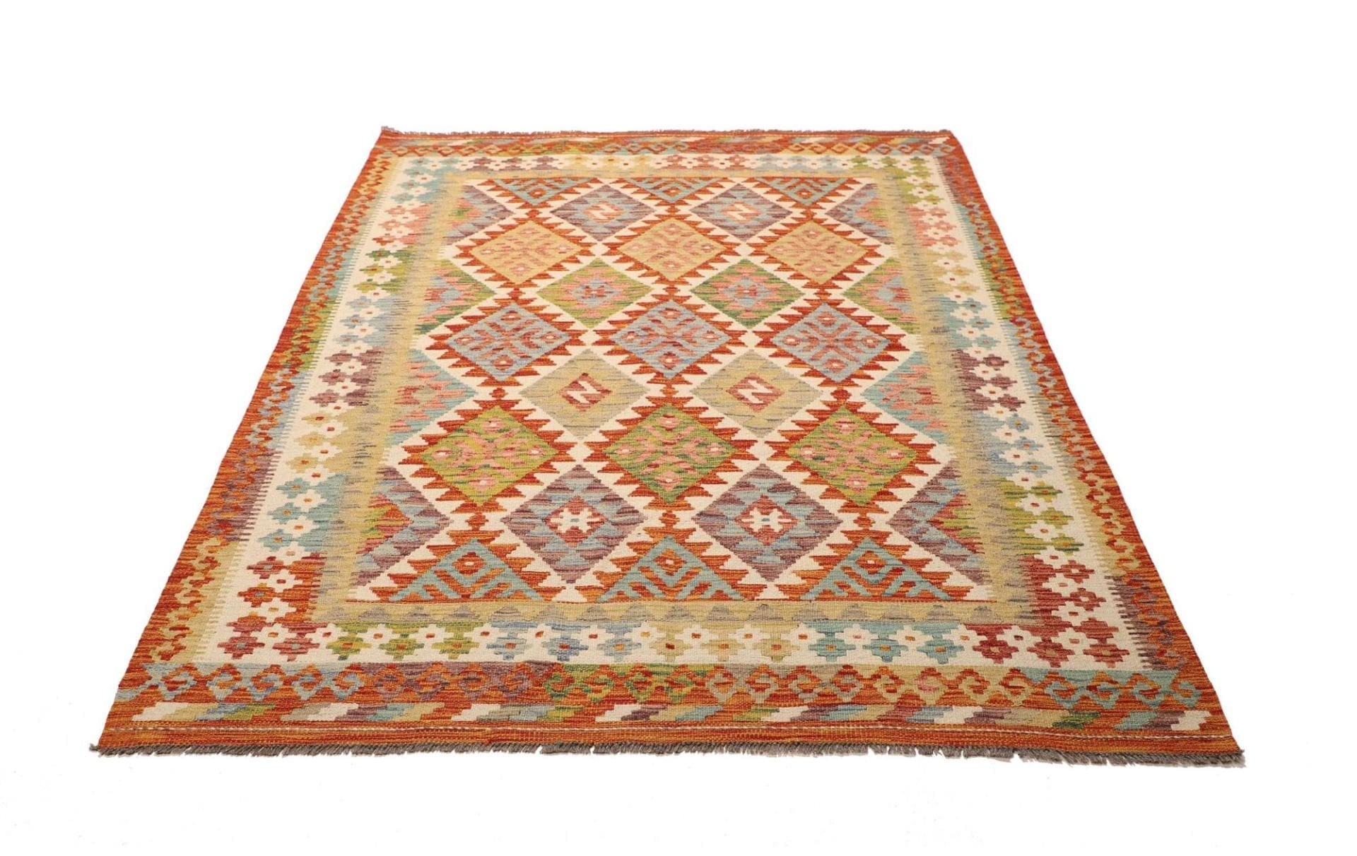 Kelim Teppich 158 x 201 cm – Handgewebt, rustikales Flair