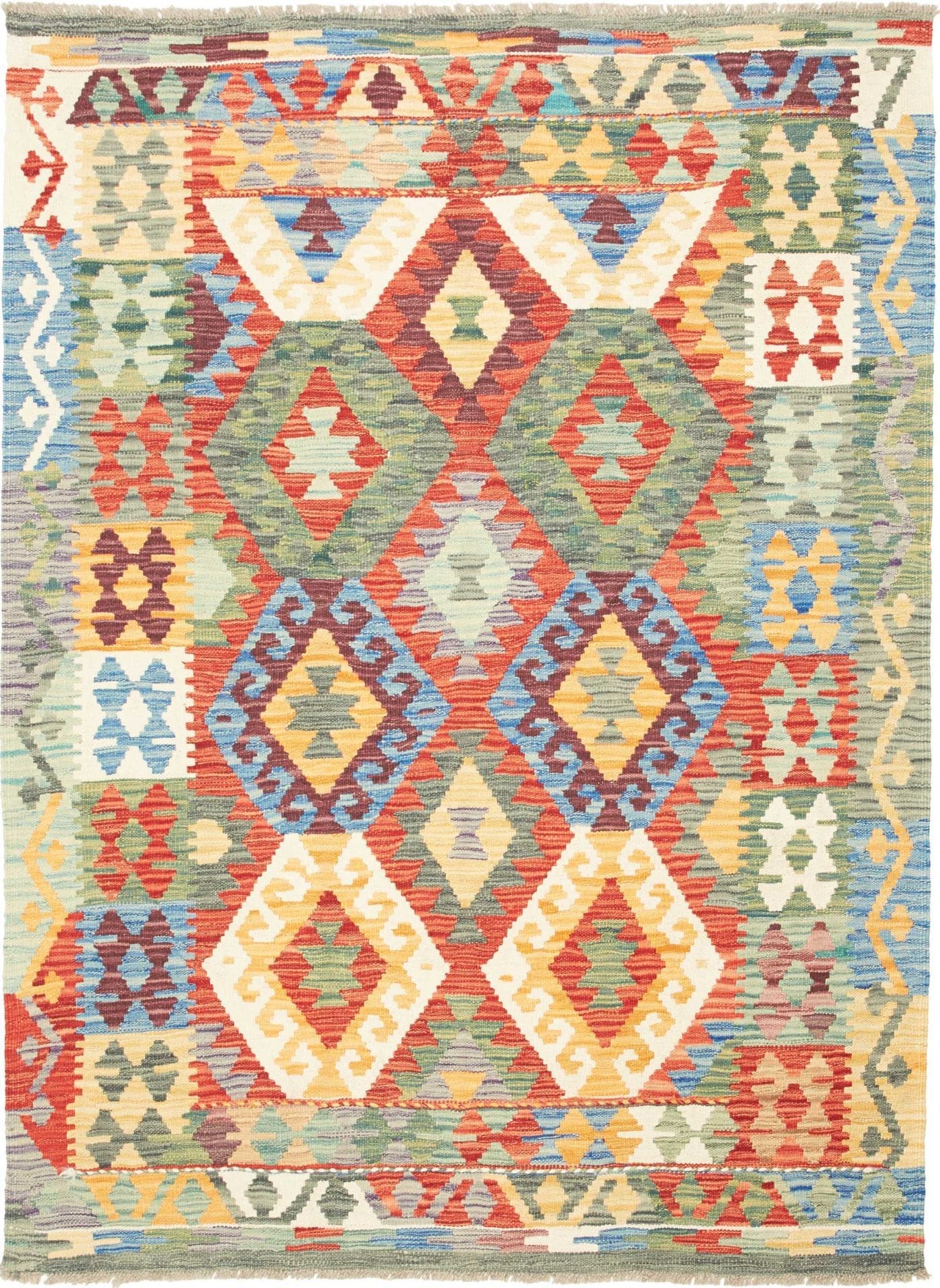 Kelim Teppich 130 x 172 cm – Handgewebt, rustikales Flair