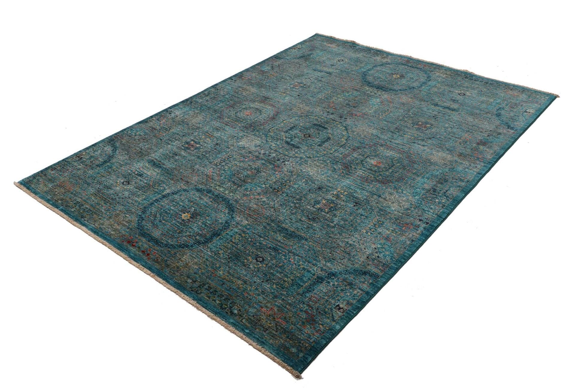Mamluk Orientteppich 154 x 205 cm - Handgeknüpft, Seide, hohe Qualität