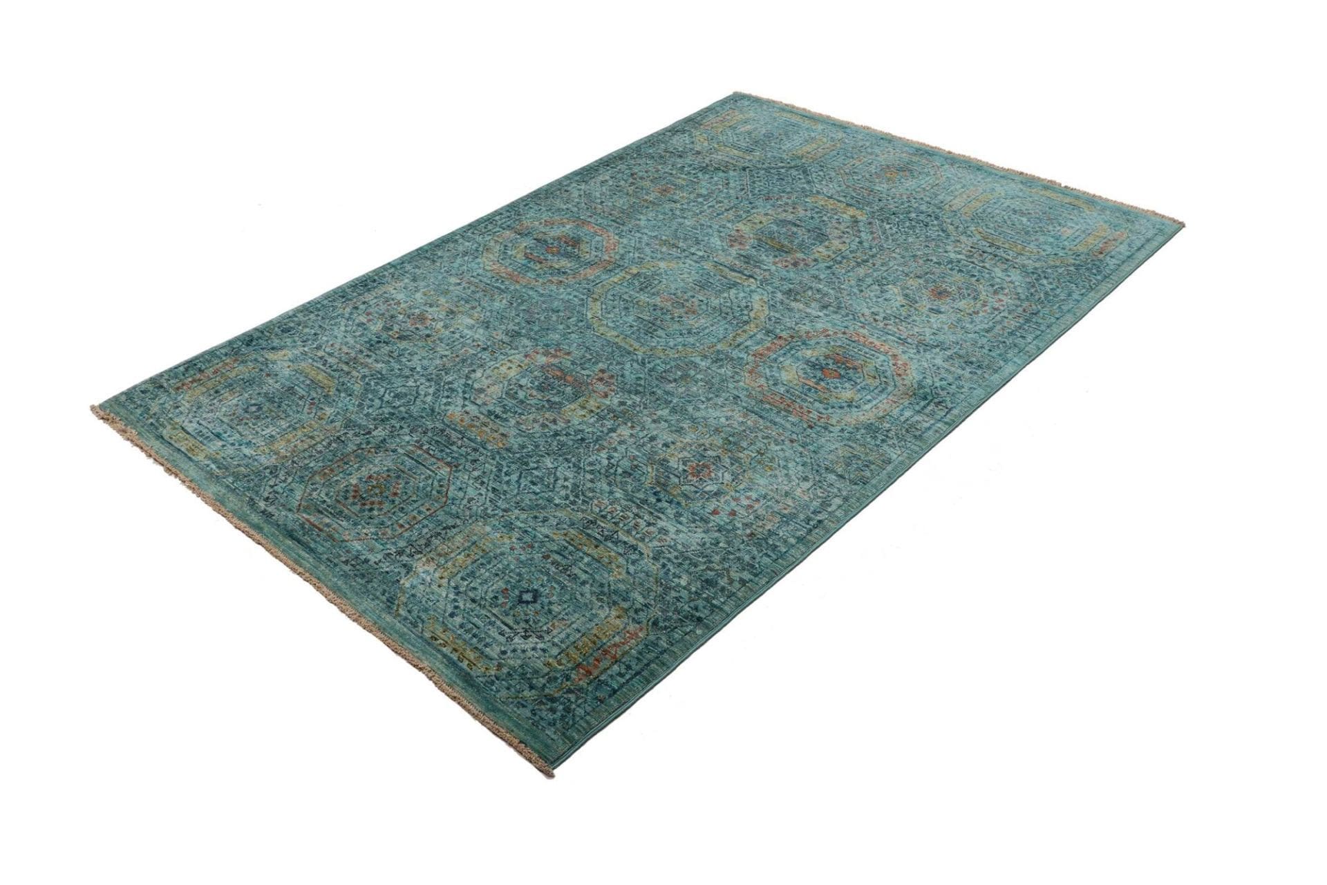 Mamluk Orientteppich 127 x 187 cm - Handgeknüpft, Seide & Wolle