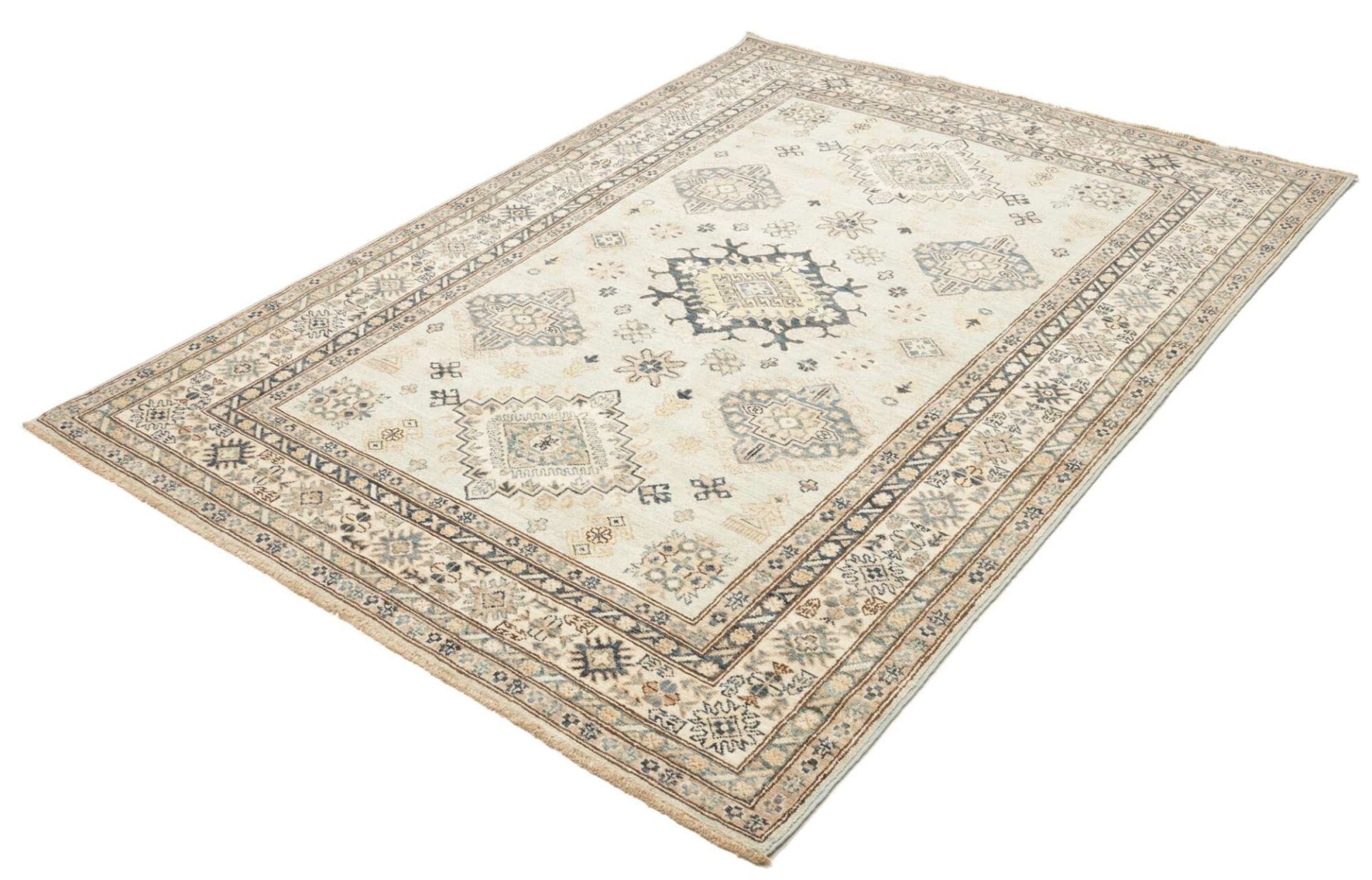 Kazak Teppich 156 x 205 cm - Handgeknüpft aus Schurwolle