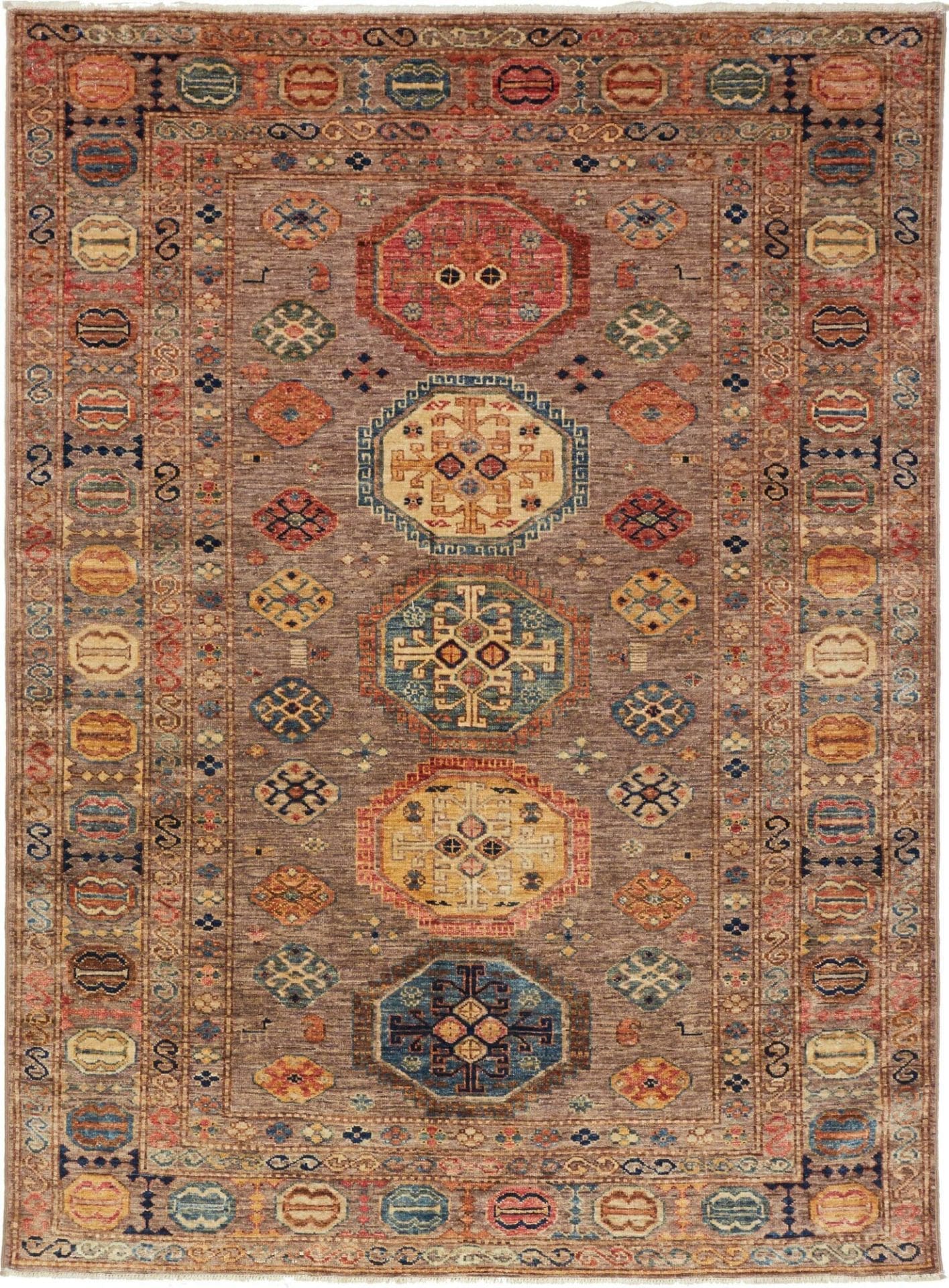 (Verkauft) Kazak Teppich 150 x 200 cm – Handgeknüpft, Schurwolle, Orientteppich
