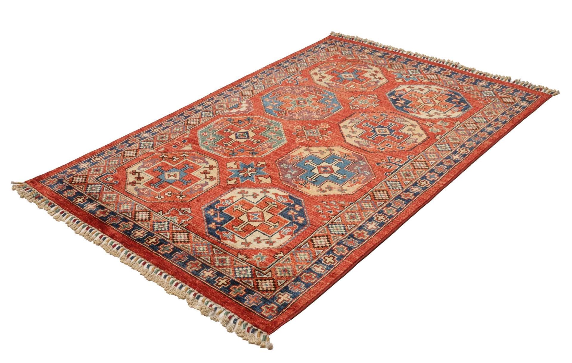 Ziegler Orientteppich 123 x 178cm aus Schurwolle, handgeknüpft