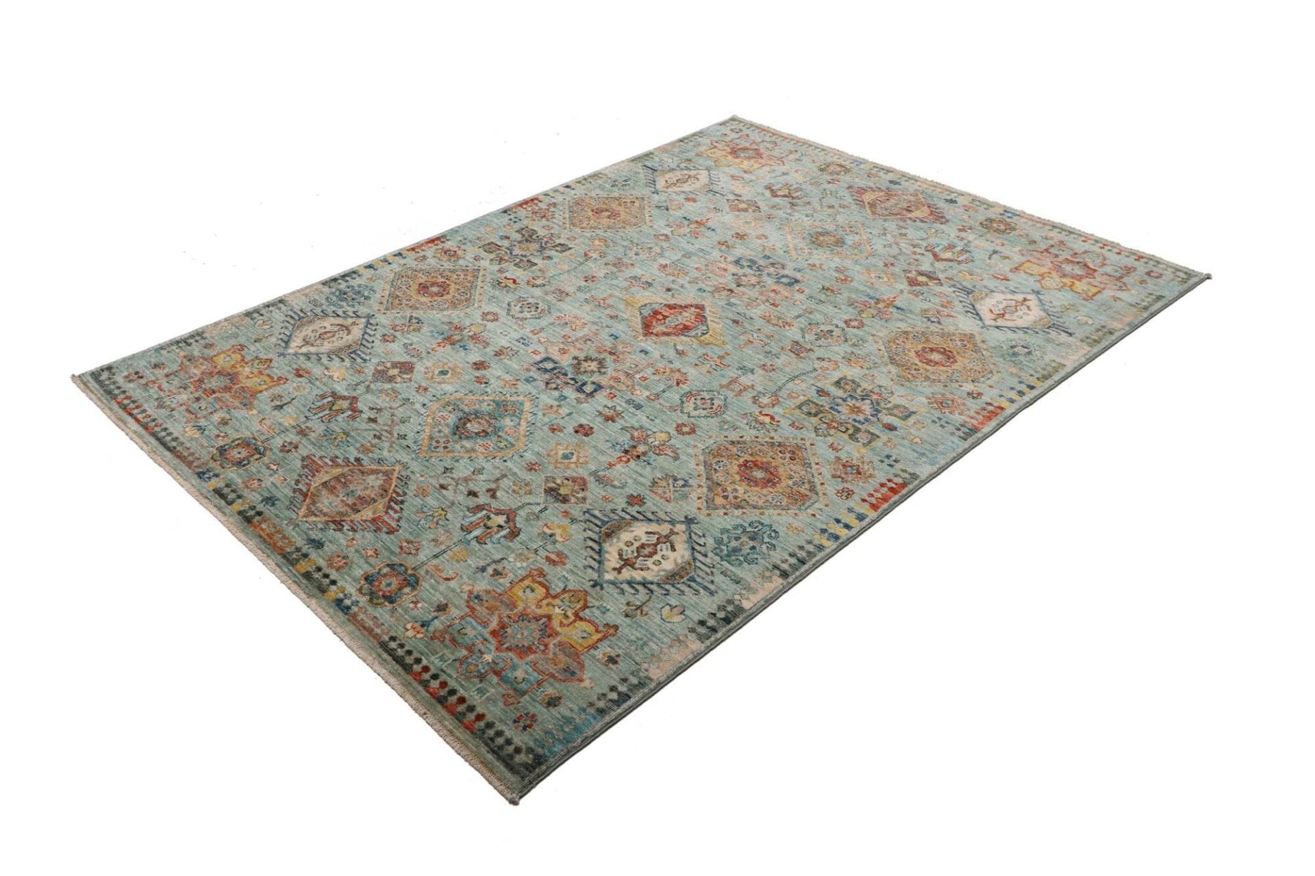 Samarkand Tribal Teppich 150 x 206 cm, handgeknüpft, Wolle