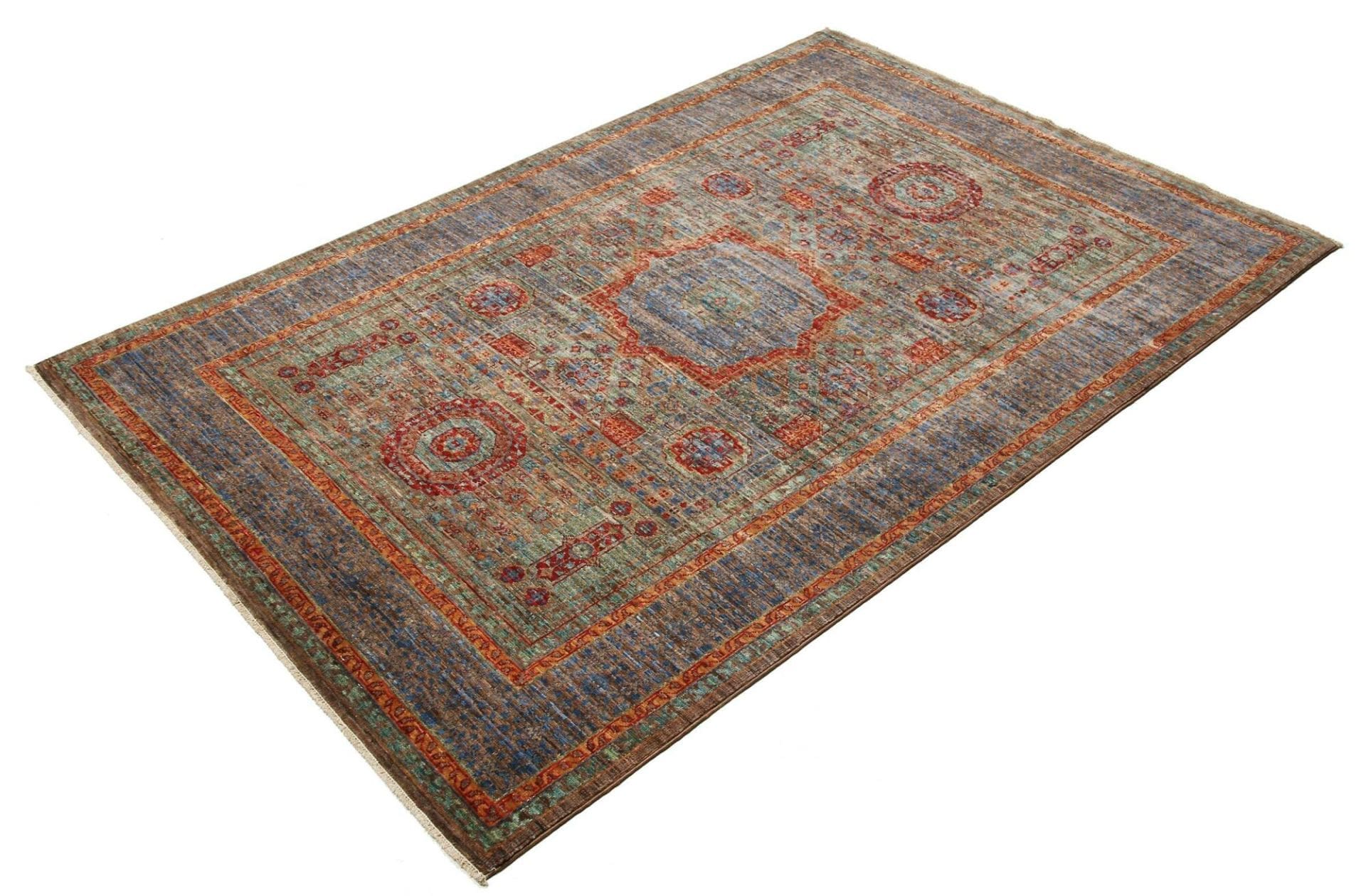 Mamluk Orientteppich 128 x 183cm - Handgeknüpft, Seide, Wolle