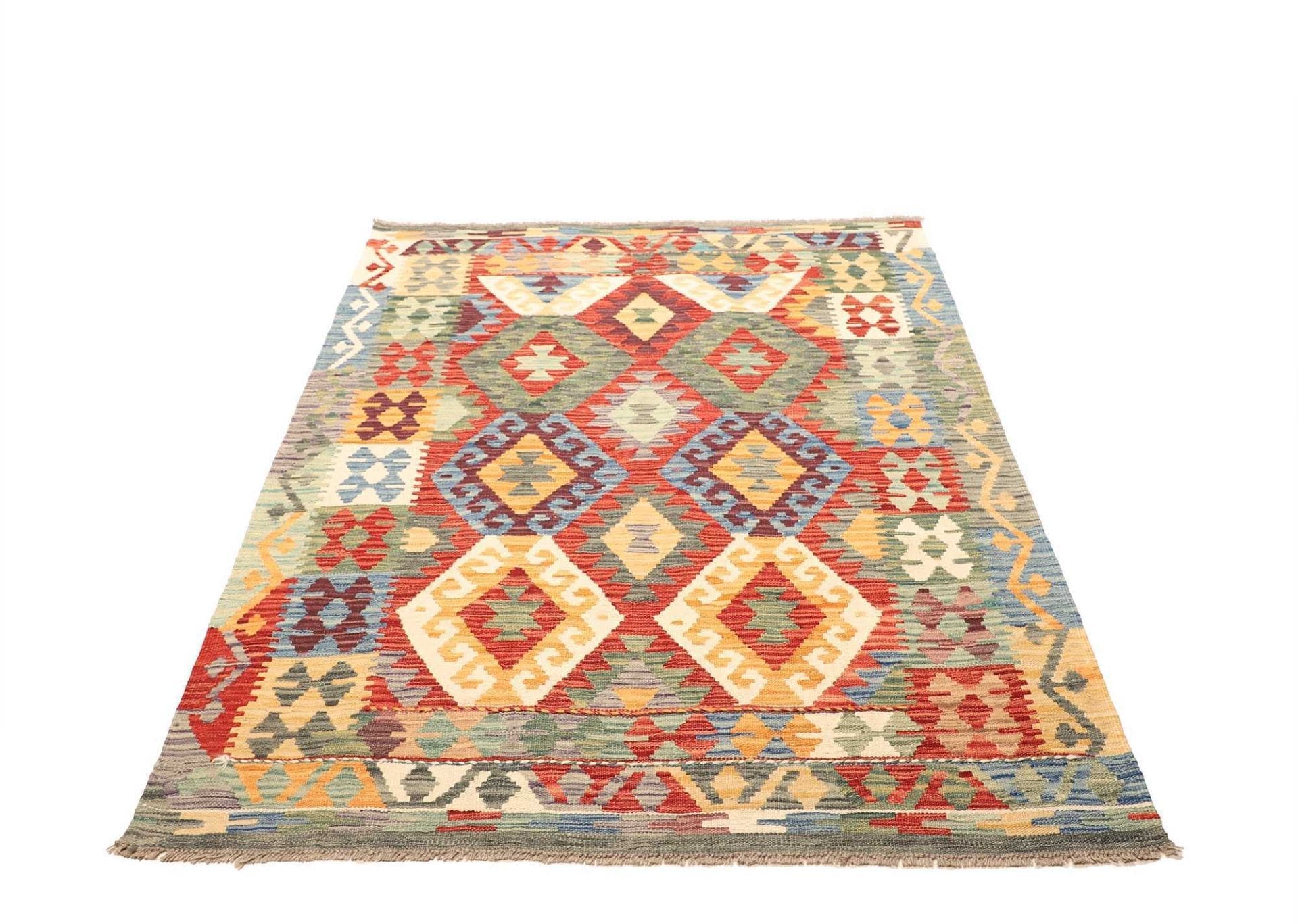 Kelim Teppich 130 x 172 cm – Handgewebt, rustikales Flair