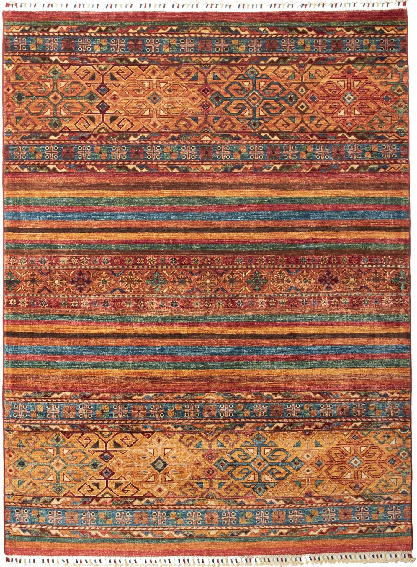 (Verkauft) Samarkand Teppich 153 x 200 cm, Schurwolle, handgeknüpft, Orientteppich
