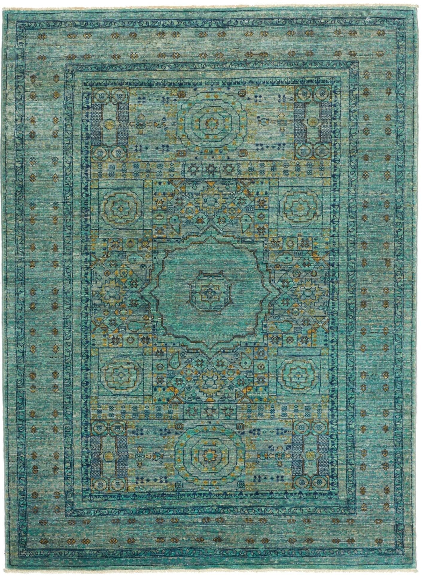Mamluk Orientteppich 131 x 178 cm, Schurwolle, handgeknüpft