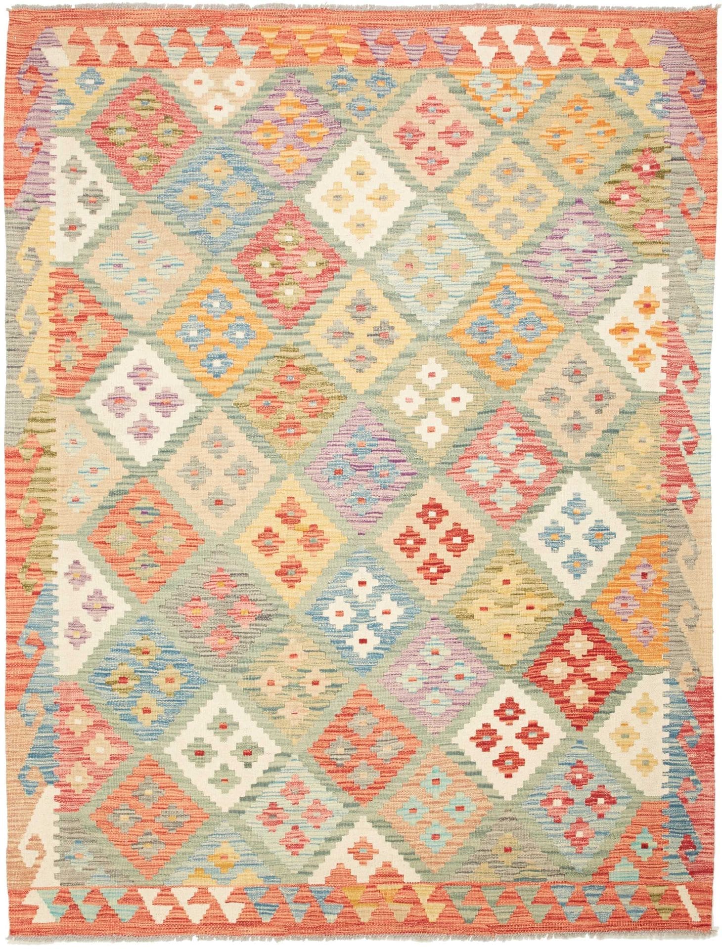 Orientteppich Kelim 157 x 200 cm aus Schurwolle, handgewebt