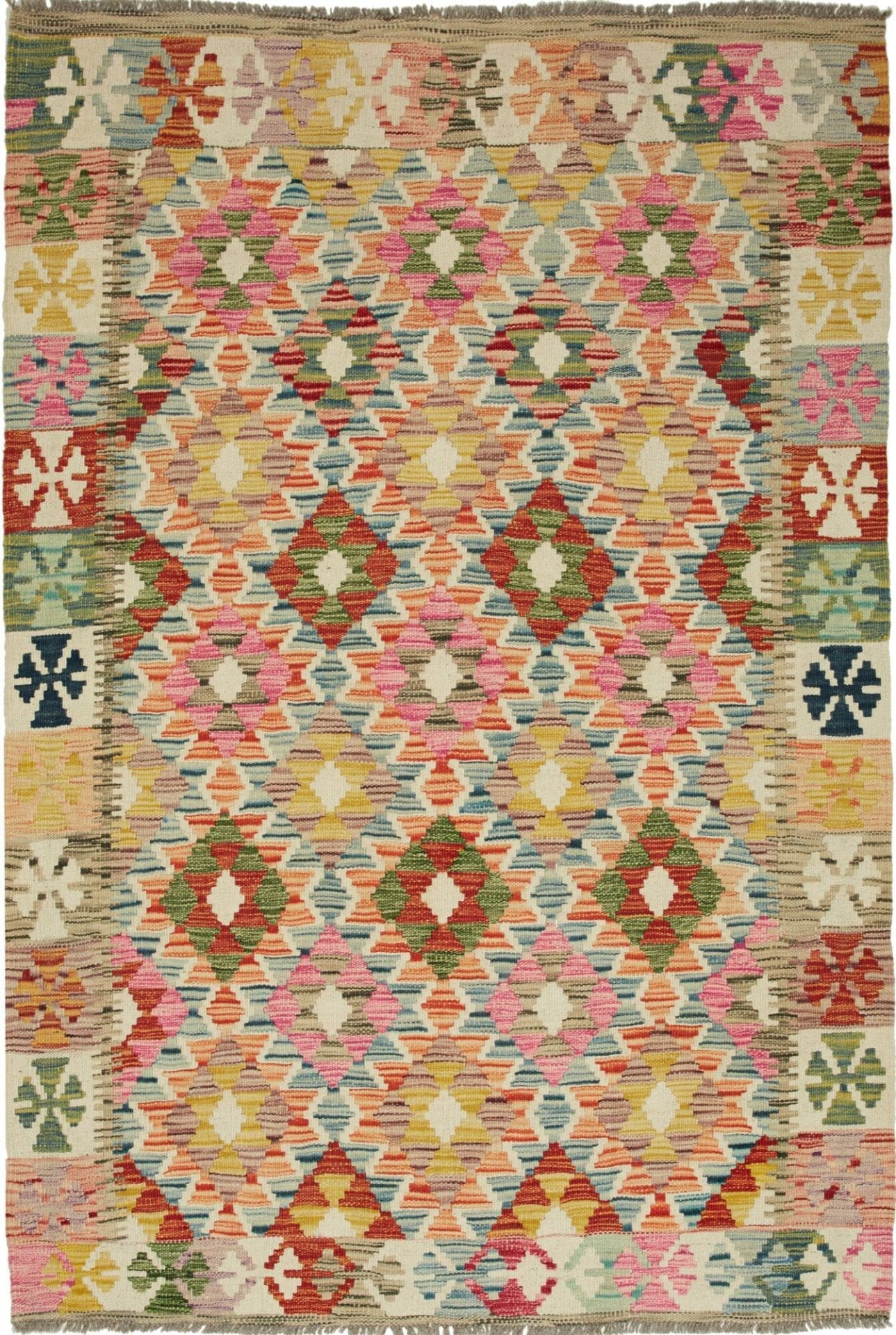 Orientteppich Kelim 127 x 179 cm aus Schurwolle, handgewebt